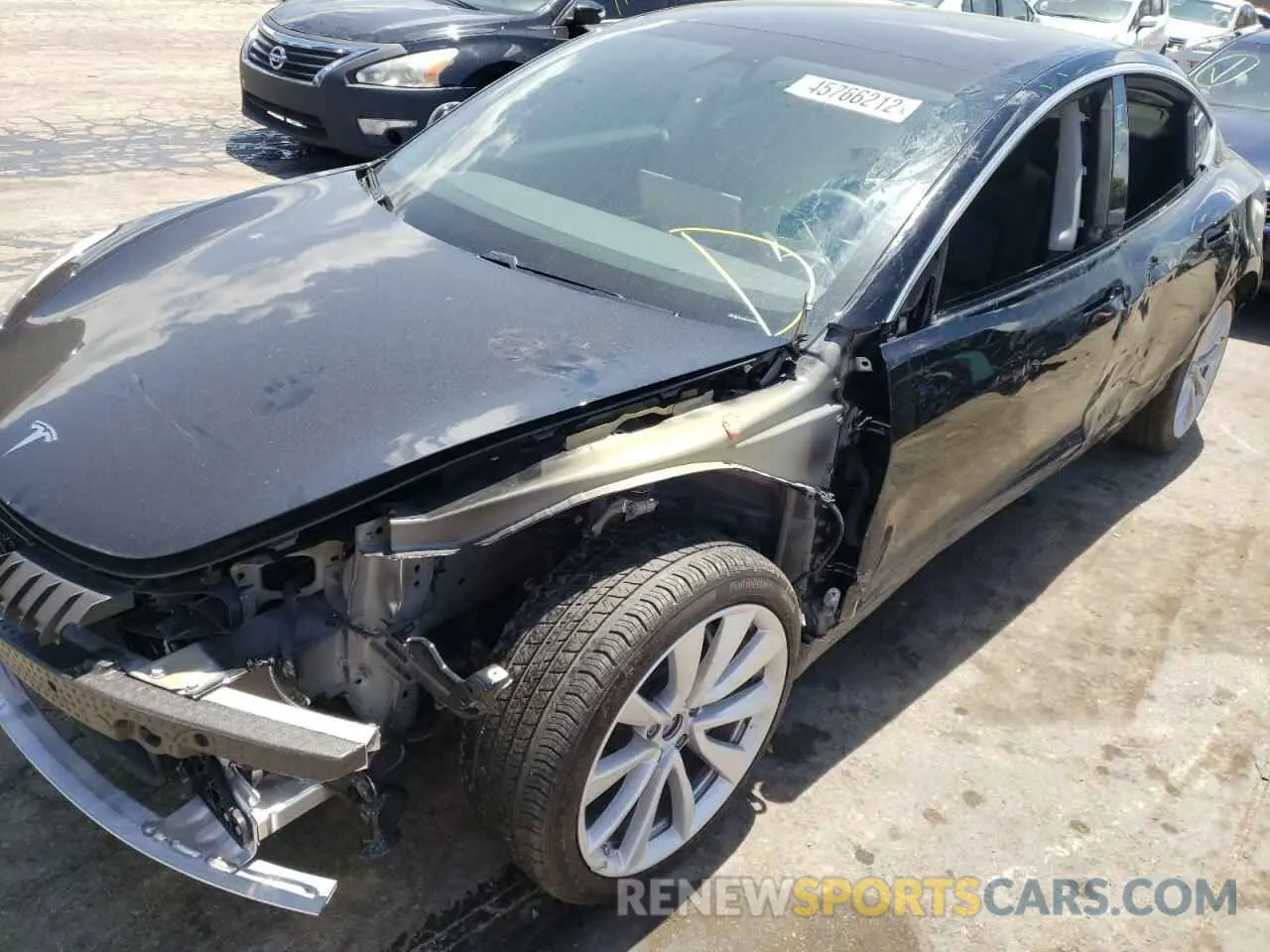 9 fotografías del automóvil dañado 5YJ3E1EA4LF805995 TESLA MODEL 3 2020