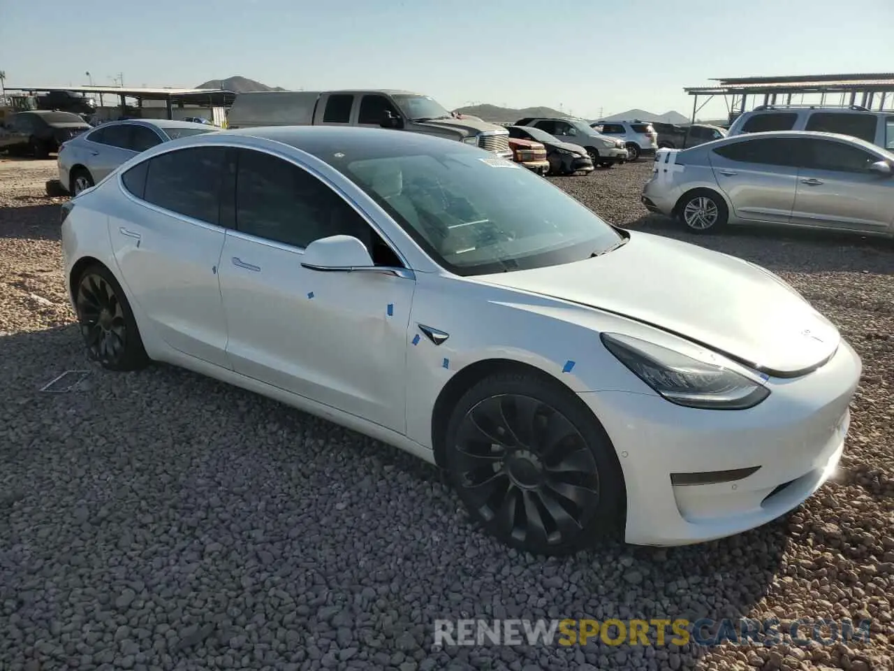 4 fotografías del automóvil dañado 5YJ3E1EA4LF806614 TESLA MODEL 3 2020