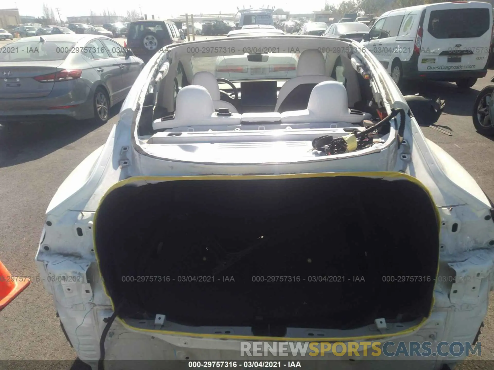 6 fotografías del automóvil dañado 5YJ3E1EA5LF615333 TESLA MODEL 3 2020