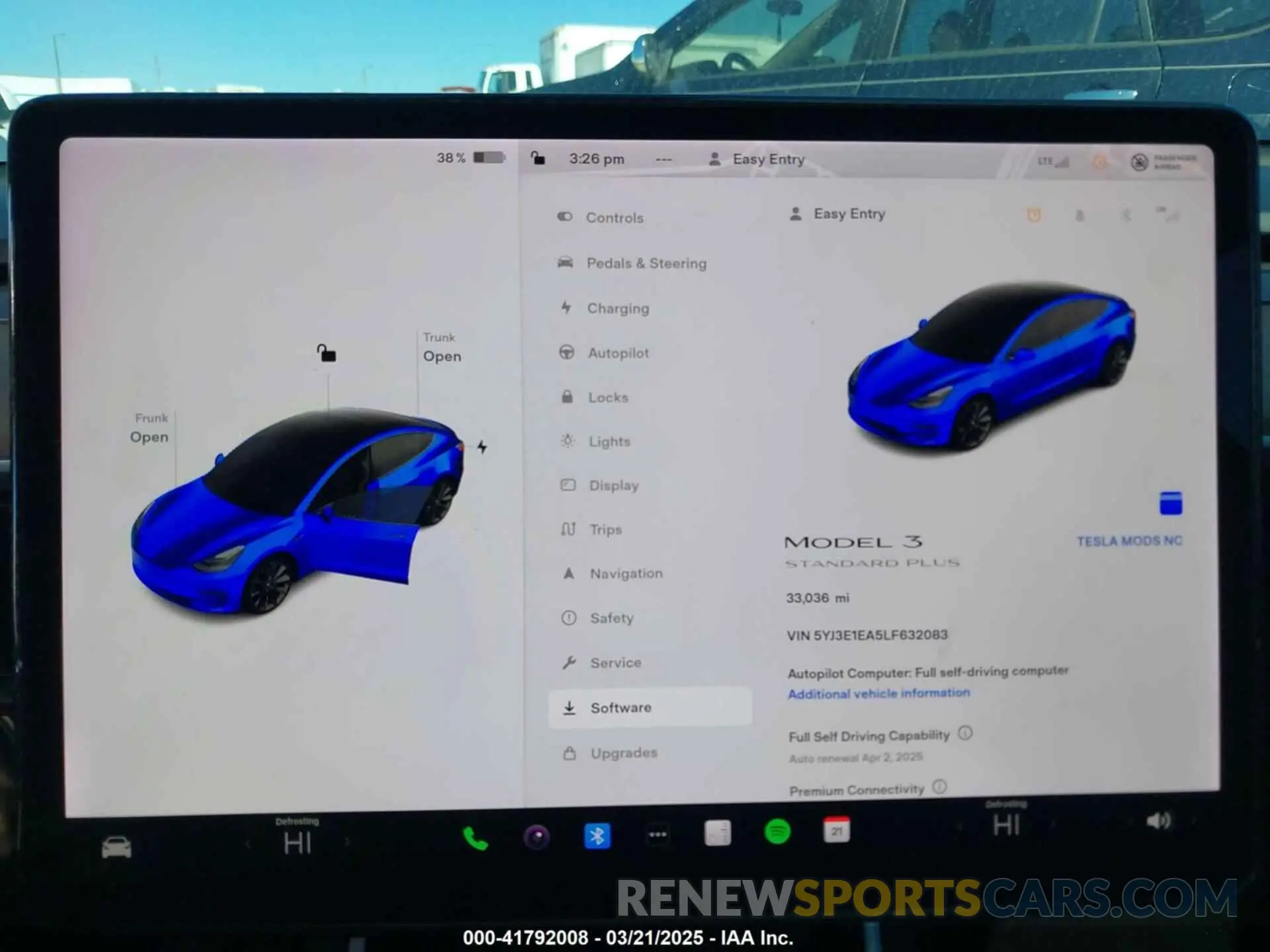 18 fotografías del automóvil dañado 5YJ3E1EA5LF632083 TESLA MODEL 3 2020