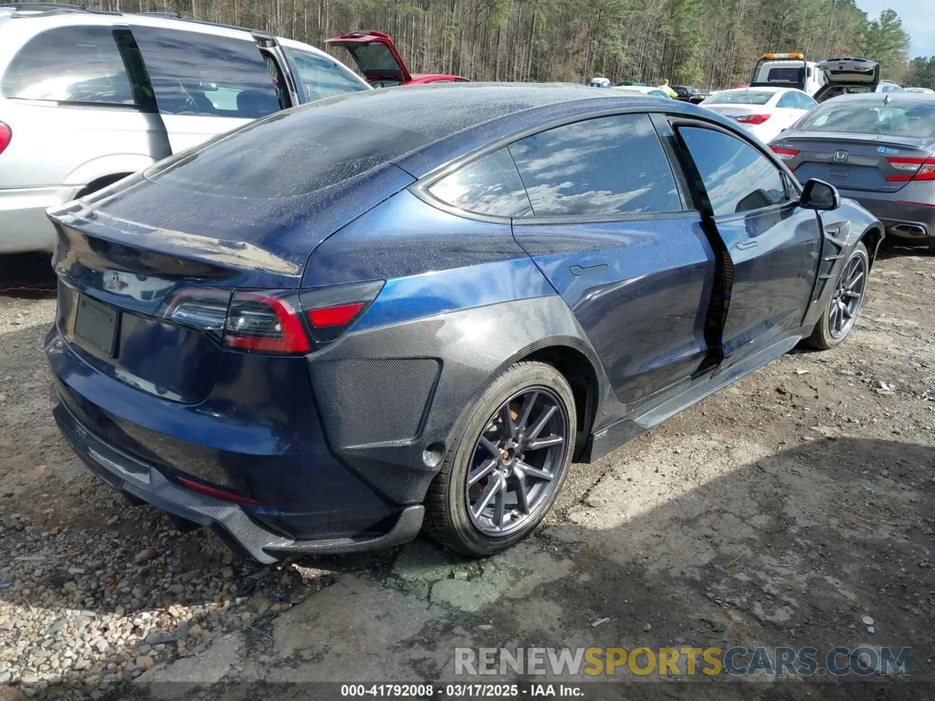 4 fotografías del automóvil dañado 5YJ3E1EA5LF632083 TESLA MODEL 3 2020