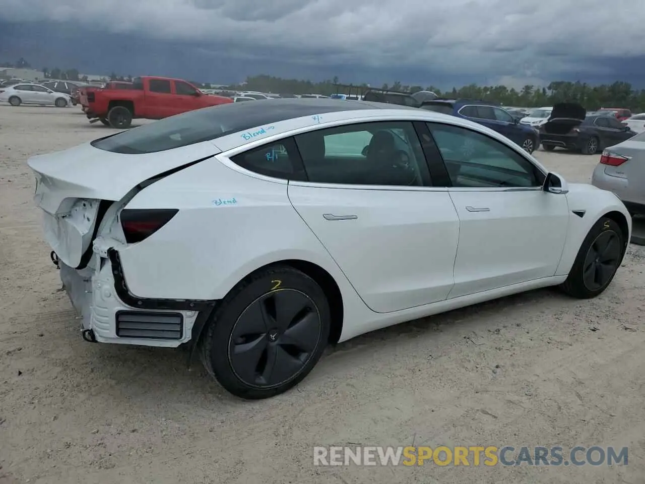 3 fotografías del automóvil dañado 5YJ3E1EA5LF659798 TESLA MODEL 3 2020