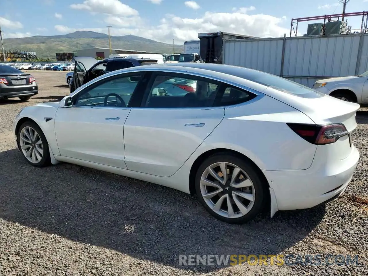 2 fotografías del automóvil dañado 5YJ3E1EA5LF709003 TESLA MODEL 3 2020
