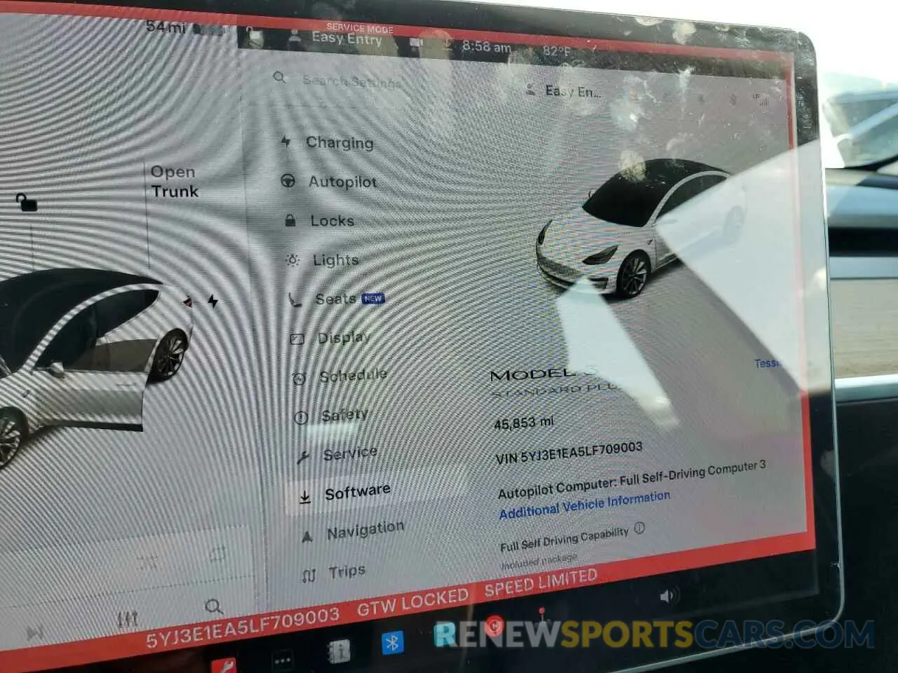 9 fotografías del automóvil dañado 5YJ3E1EA5LF709003 TESLA MODEL 3 2020