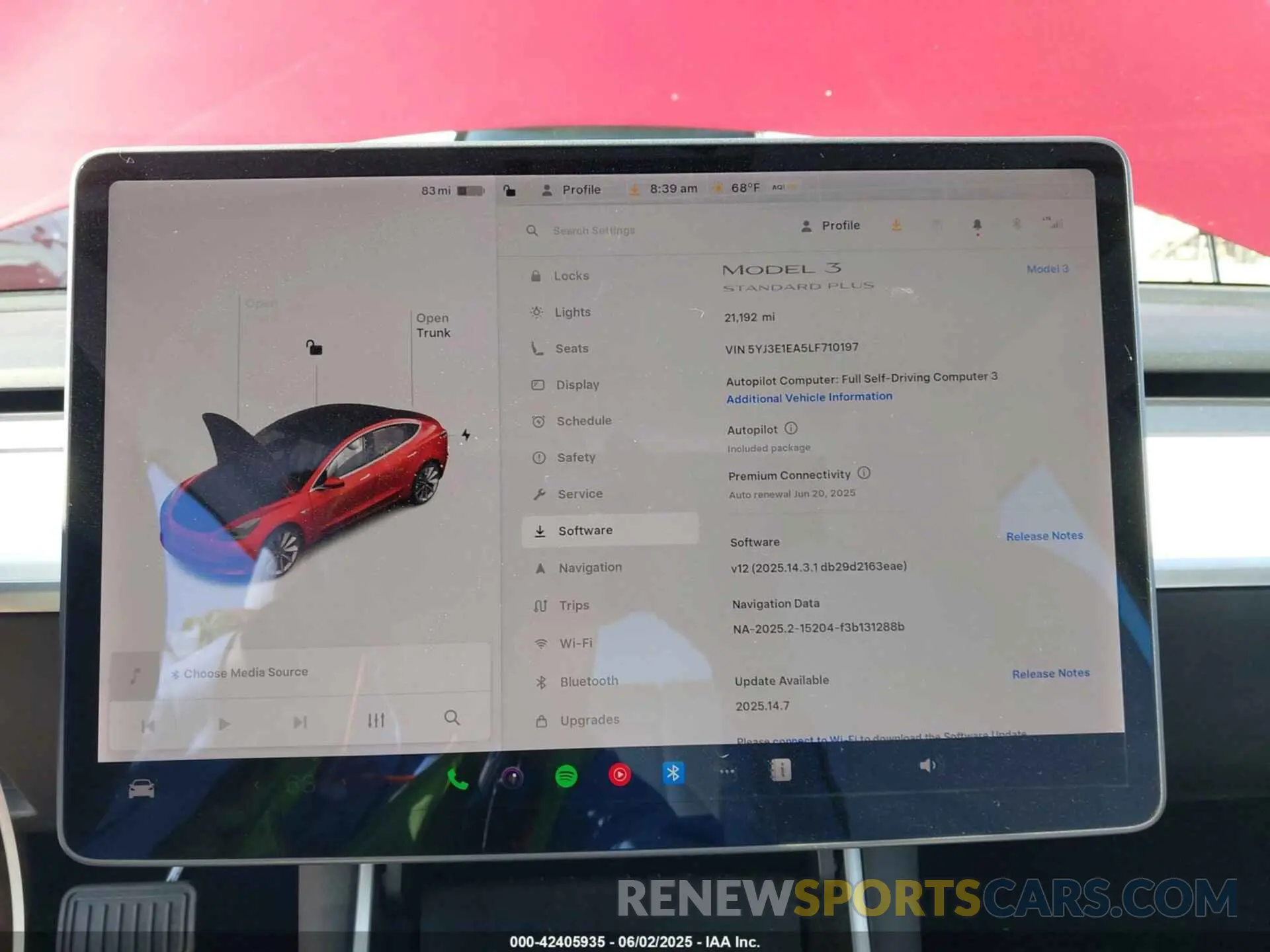 19 fotografías del automóvil dañado 5YJ3E1EA5LF710197 TESLA MODEL 3 2020