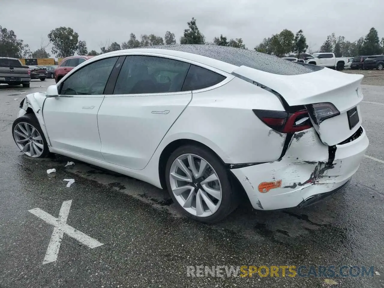 2 fotografías del automóvil dañado 5YJ3E1EA5LF717635 TESLA MODEL 3 2020