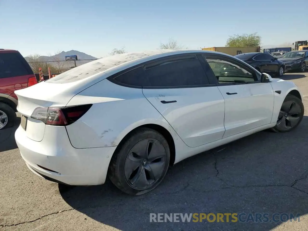 3 fotografías del automóvil dañado 5YJ3E1EA5LF745256 TESLA MODEL 3 2020