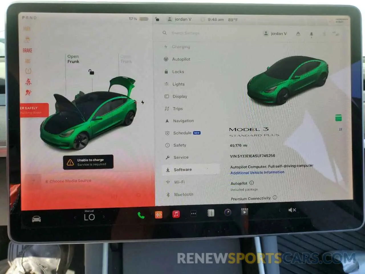 9 fotografías del automóvil dañado 5YJ3E1EA5LF745256 TESLA MODEL 3 2020