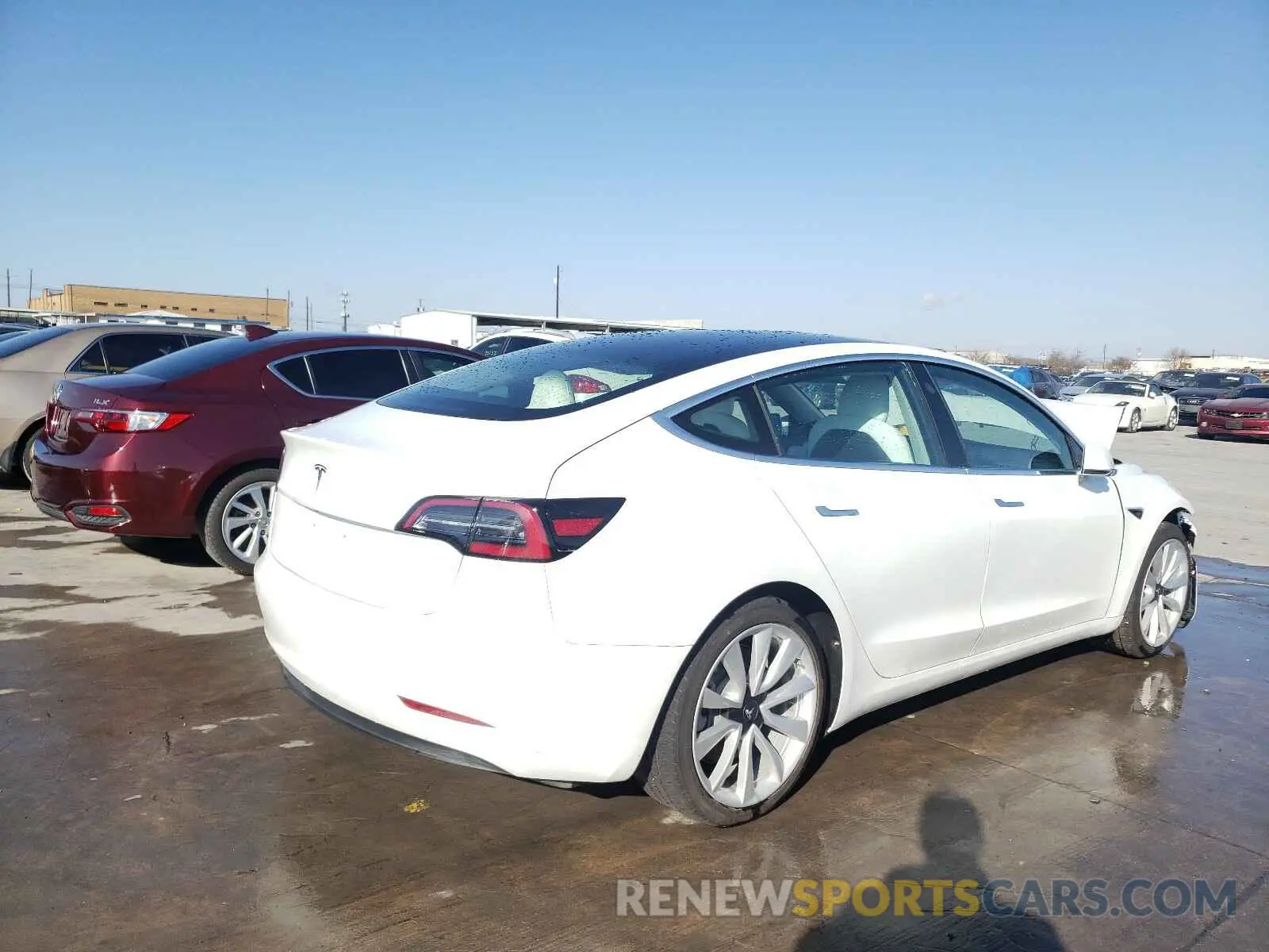 4 fotografías del automóvil dañado 5YJ3E1EA5LF797986 TESLA MODEL 3 2020