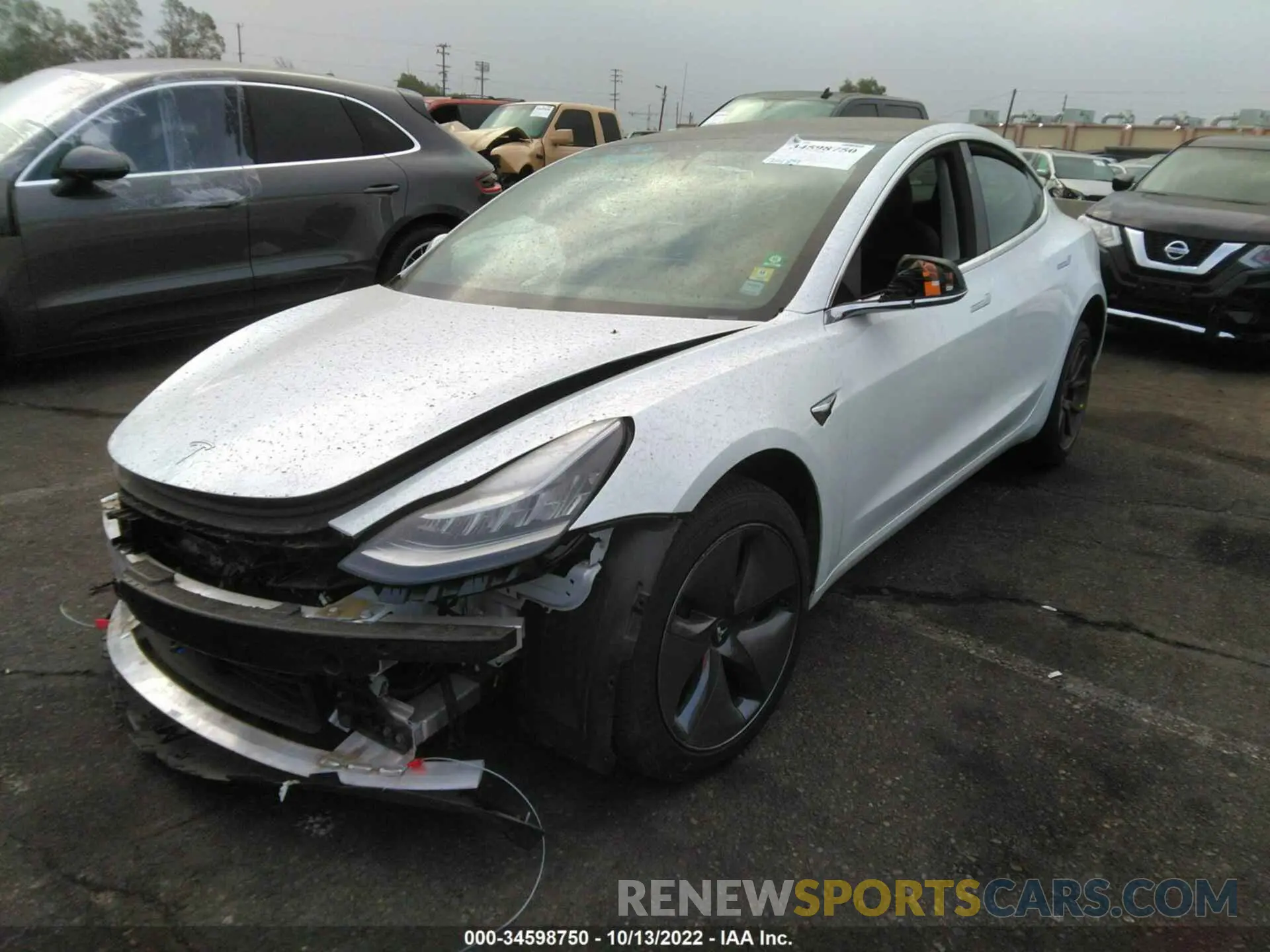 2 fotografías del automóvil dañado 5YJ3E1EA5LF799608 TESLA MODEL 3 2020