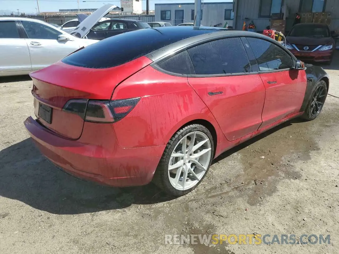 3 fotografías del automóvil dañado 5YJ3E1EA5LF802510 TESLA MODEL 3 2020