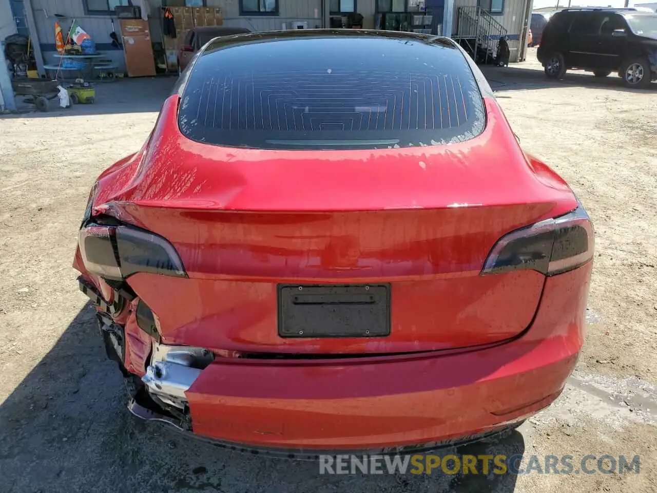 6 fotografías del automóvil dañado 5YJ3E1EA5LF802510 TESLA MODEL 3 2020