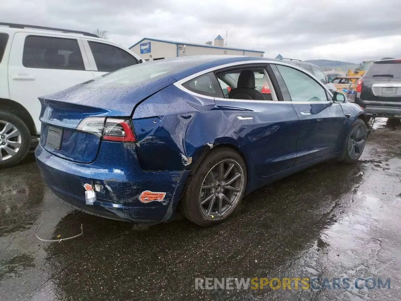 3 fotografías del automóvil dañado 5YJ3E1EA6LF630911 TESLA MODEL 3 2020