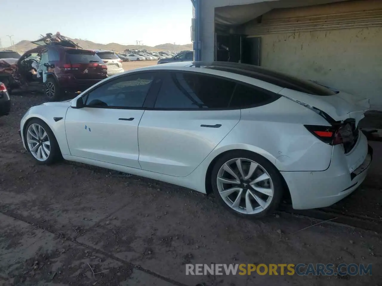 2 fotografías del automóvil dañado 5YJ3E1EA6LF634330 TESLA MODEL 3 2020
