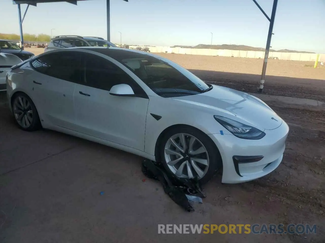 4 fotografías del automóvil dañado 5YJ3E1EA6LF634330 TESLA MODEL 3 2020