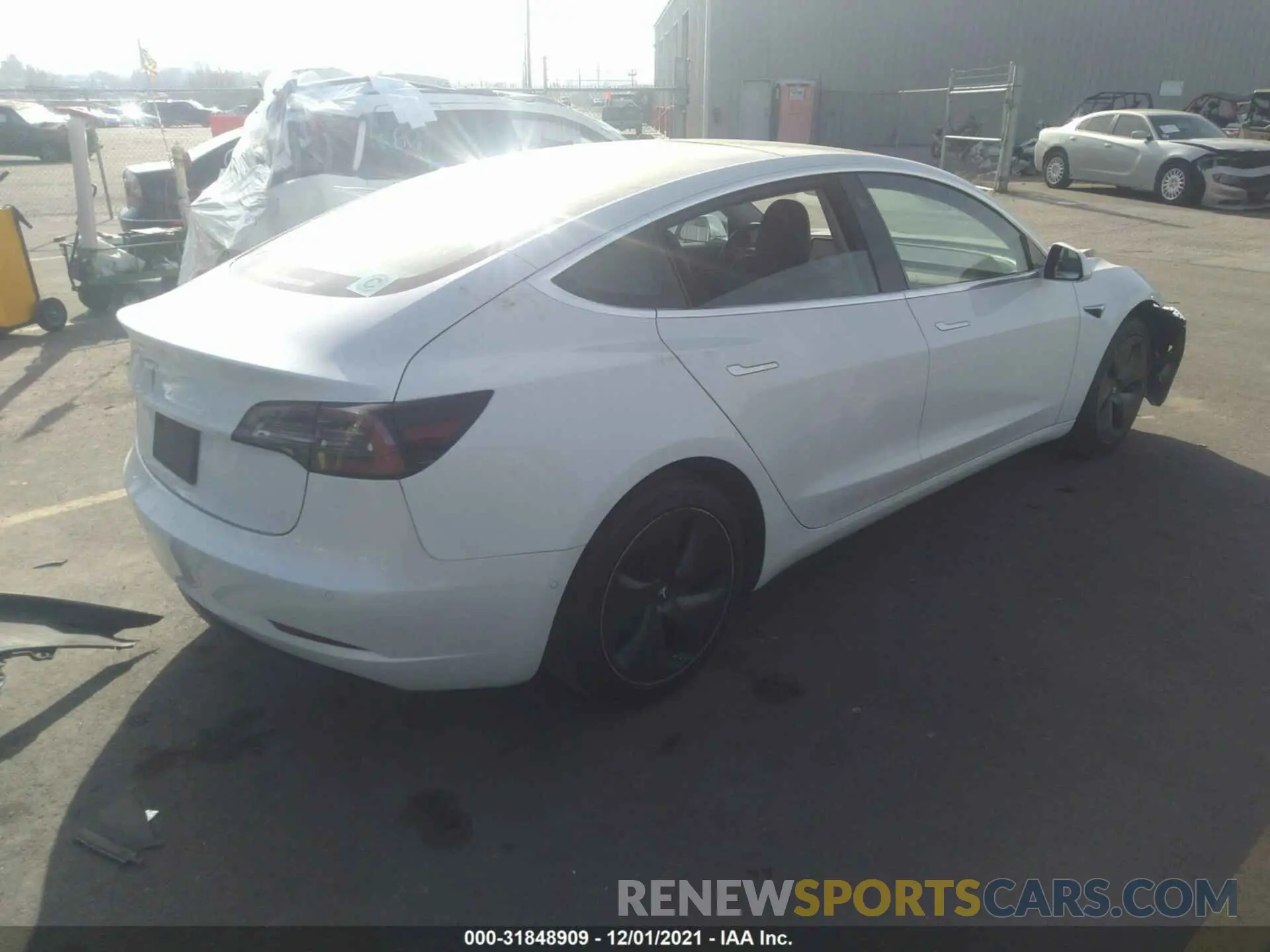 4 fotografías del automóvil dañado 5YJ3E1EA6LF659910 TESLA MODEL 3 2020