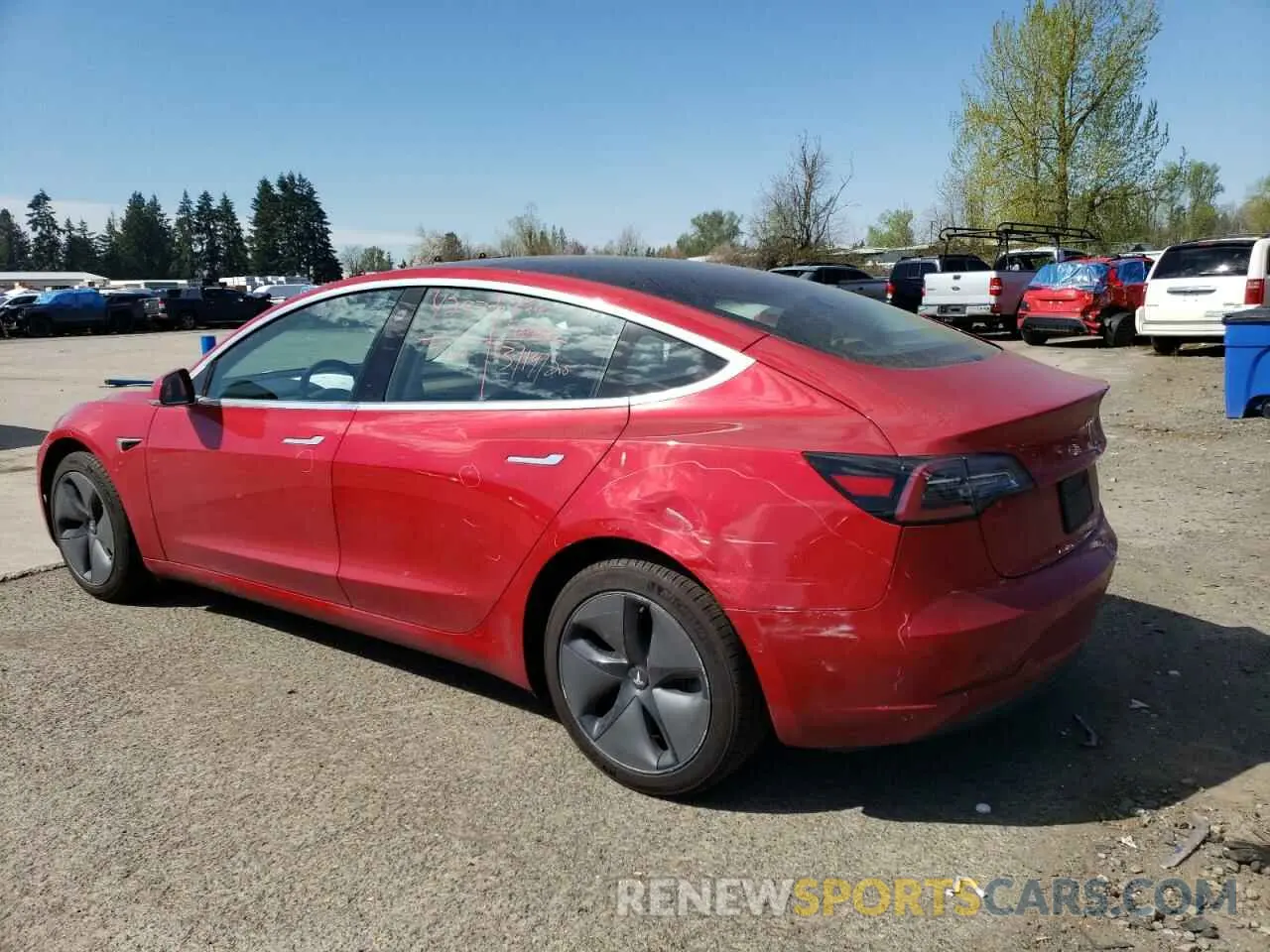 2 fotografías del automóvil dañado 5YJ3E1EA6LF705655 TESLA MODEL 3 2020
