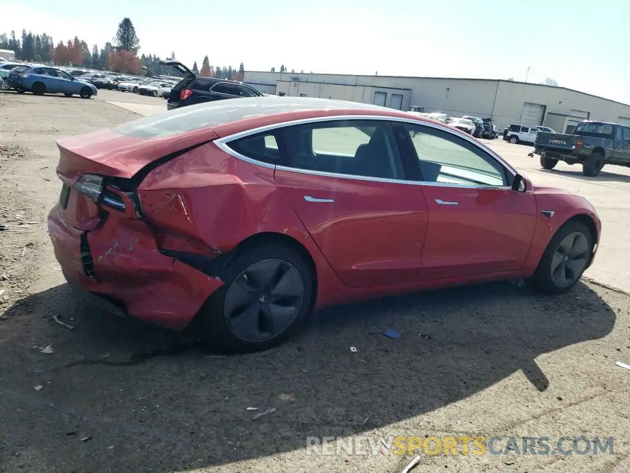 3 fotografías del automóvil dañado 5YJ3E1EA6LF705655 TESLA MODEL 3 2020