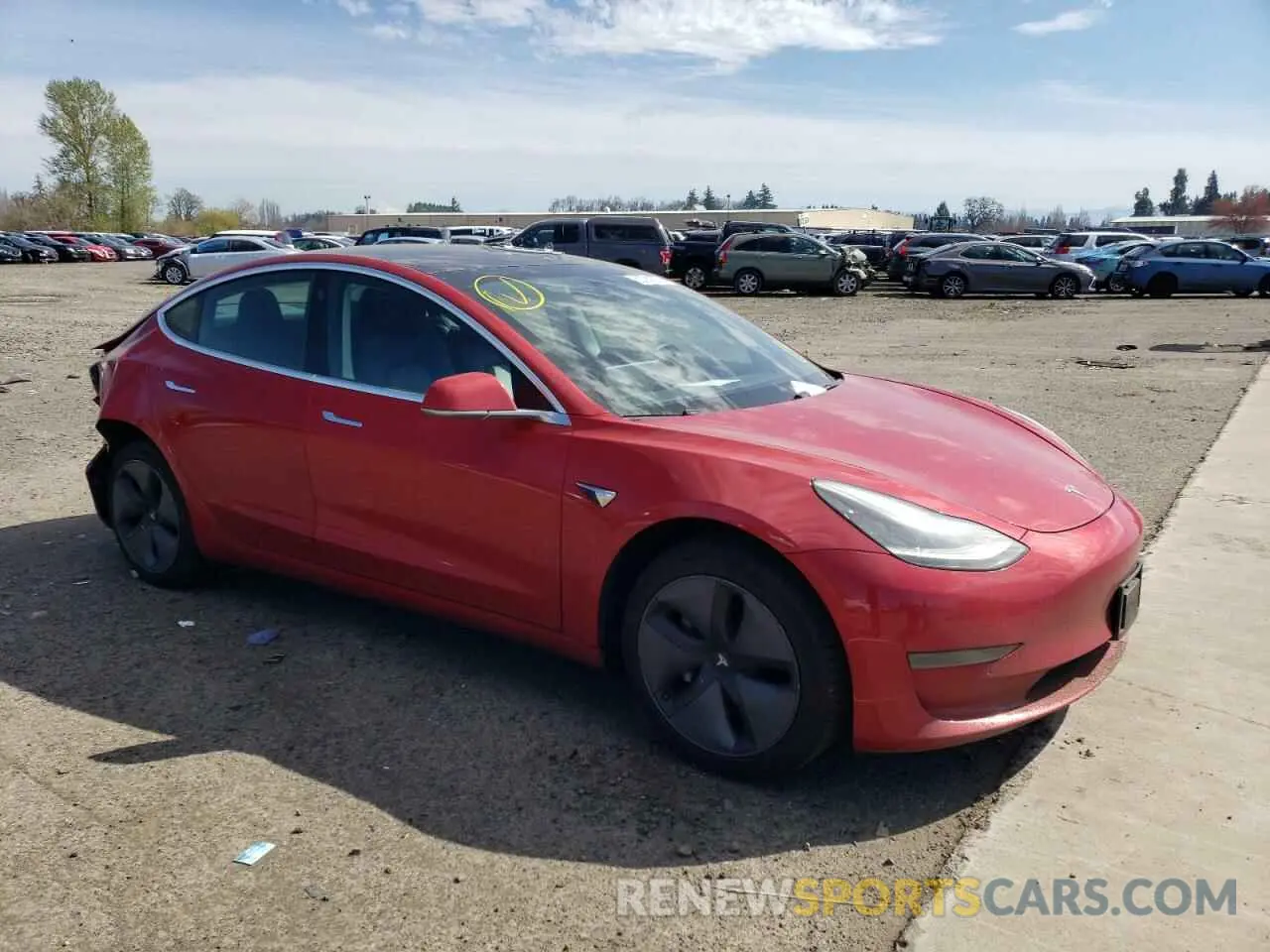 4 fotografías del automóvil dañado 5YJ3E1EA6LF705655 TESLA MODEL 3 2020