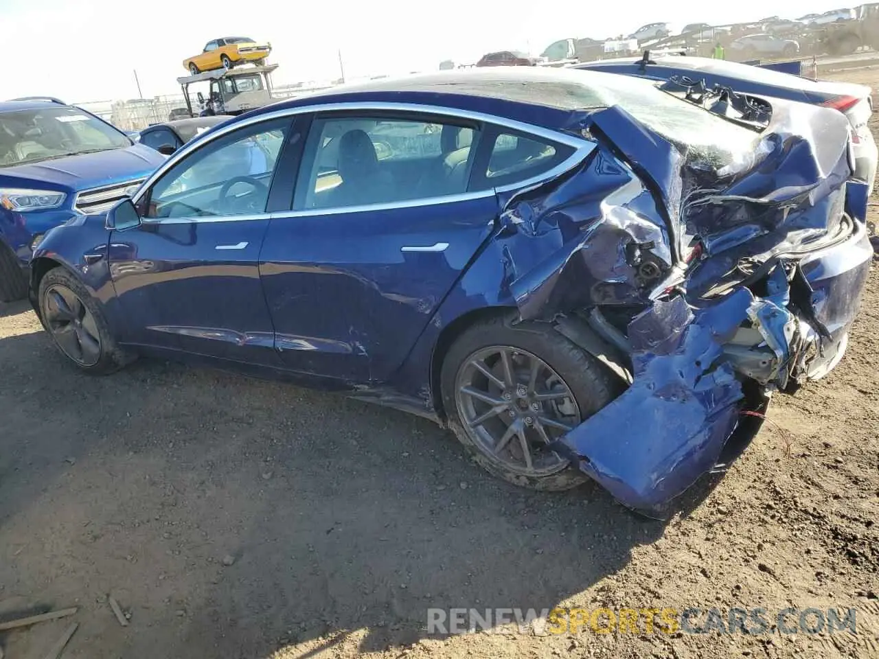 2 fotografías del automóvil dañado 5YJ3E1EA6LF799276 TESLA MODEL 3 2020