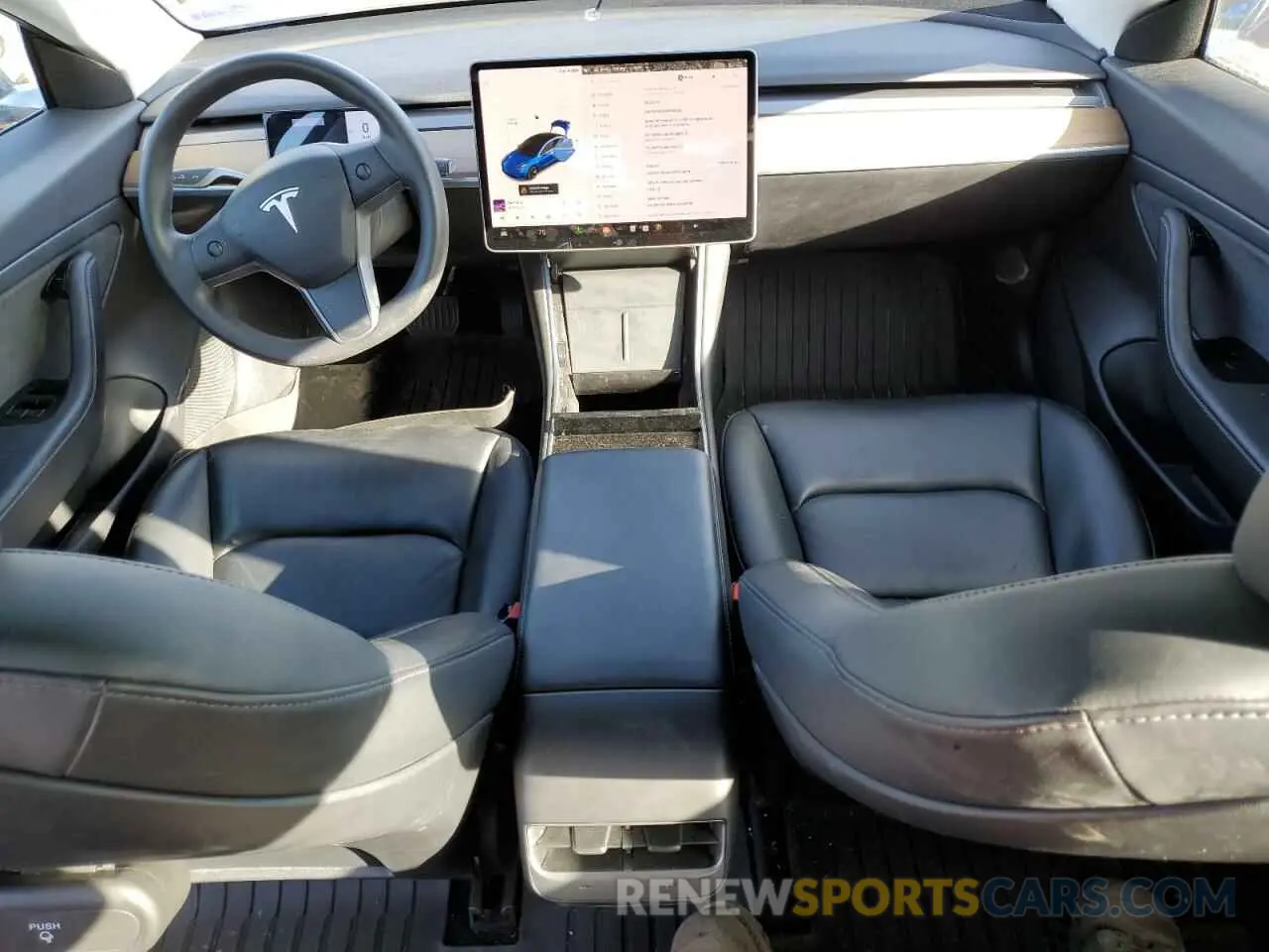 8 fotografías del automóvil dañado 5YJ3E1EA6LF799276 TESLA MODEL 3 2020