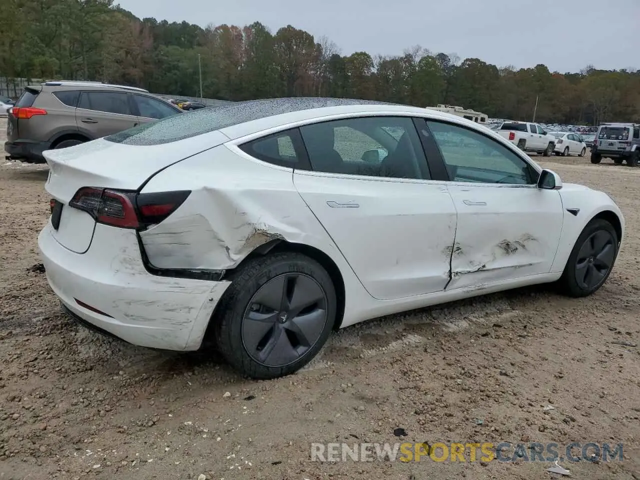 3 fotografías del automóvil dañado 5YJ3E1EA7LF504718 TESLA MODEL 3 2020