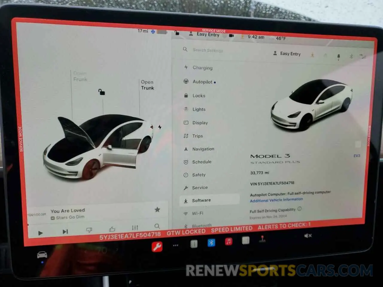 9 fotografías del automóvil dañado 5YJ3E1EA7LF504718 TESLA MODEL 3 2020