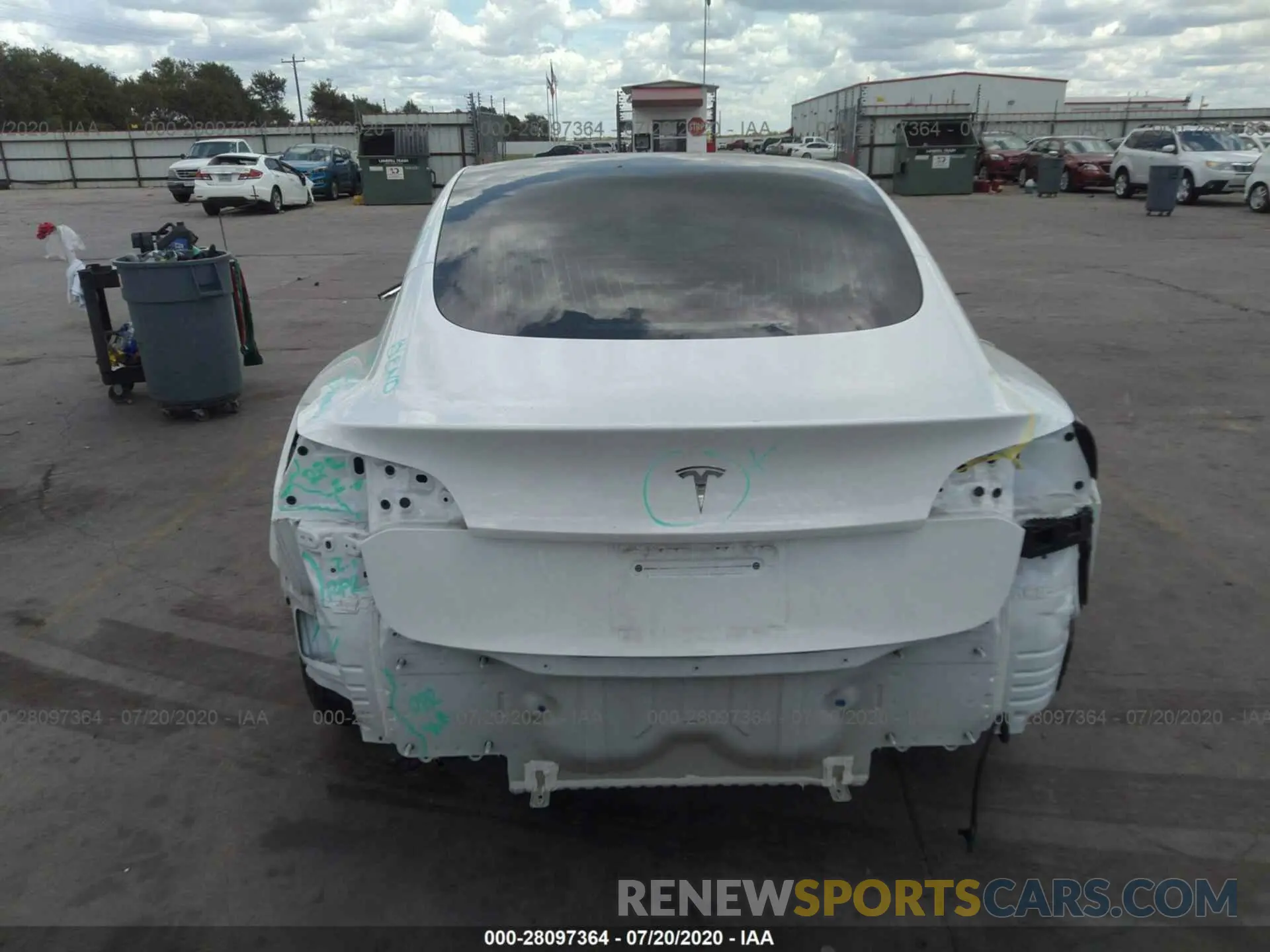 6 fotografías del automóvil dañado 5YJ3E1EA7LF591102 TESLA MODEL 3 2020