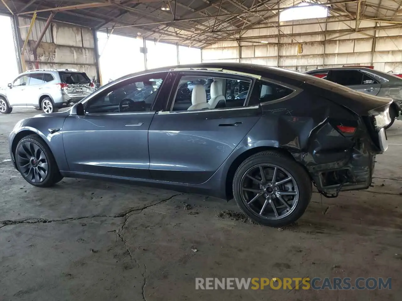 2 fotografías del automóvil dañado 5YJ3E1EA7LF614913 TESLA MODEL 3 2020