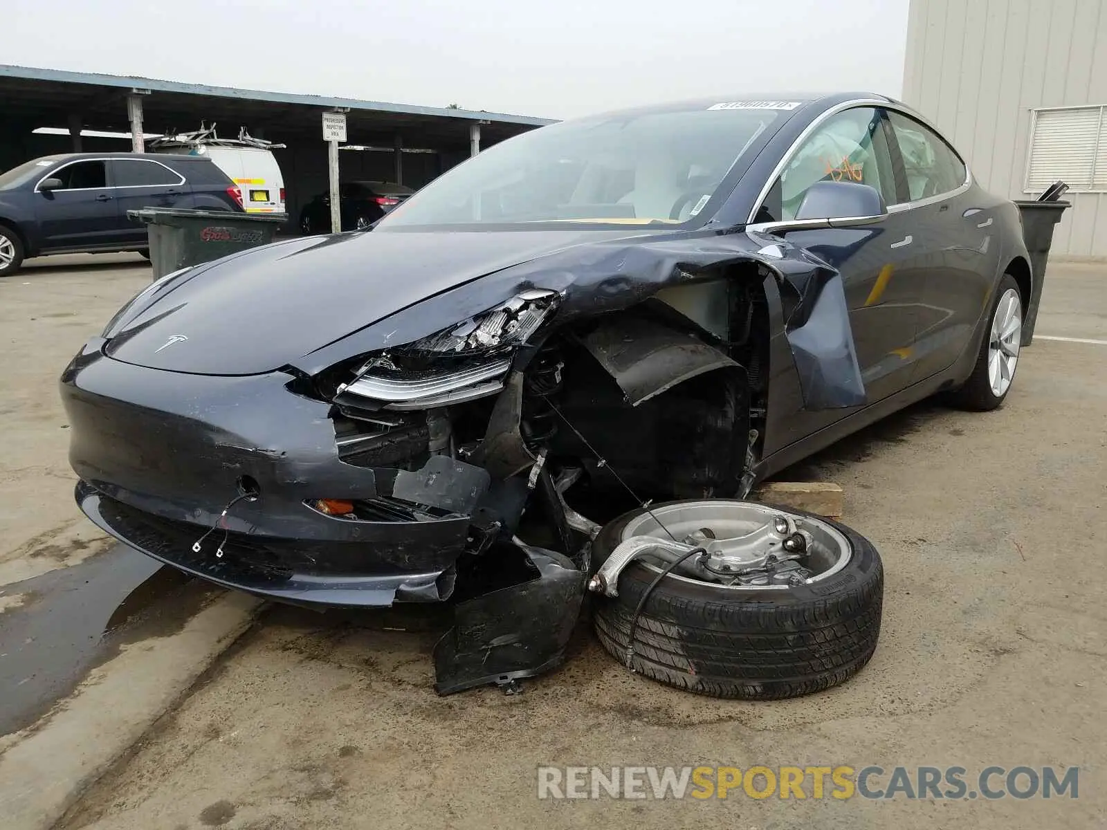 2 fotografías del automóvil dañado 5YJ3E1EA7LF635020 TESLA MODEL 3 2020