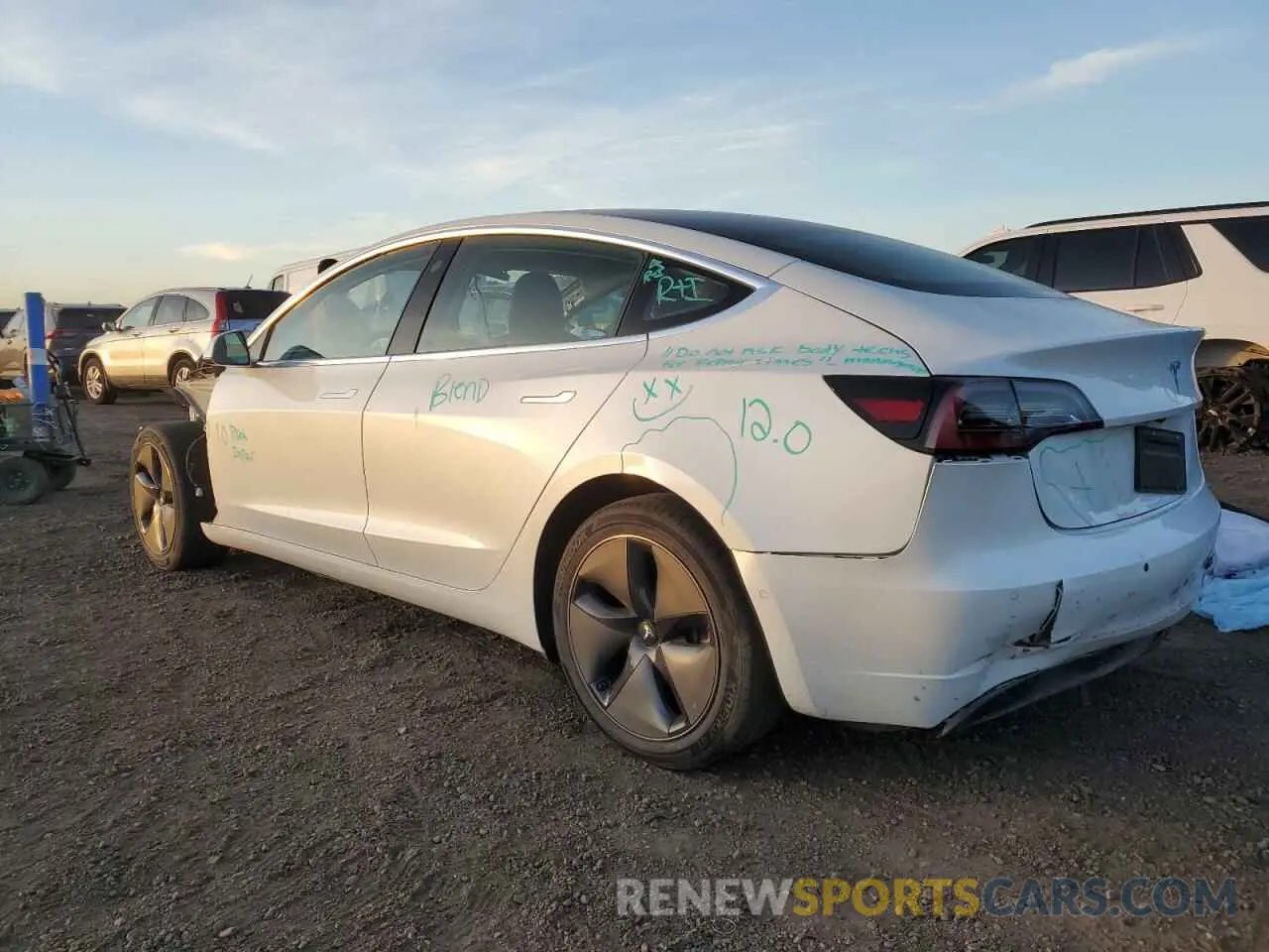 2 fotografías del automóvil dañado 5YJ3E1EA7LF659141 TESLA MODEL 3 2020