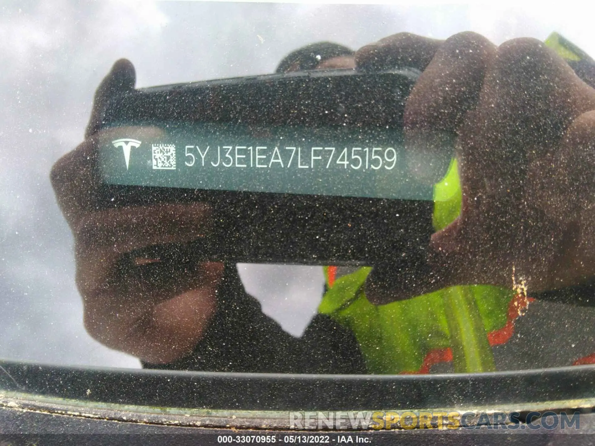 9 fotografías del automóvil dañado 5YJ3E1EA7LF745159 TESLA MODEL 3 2020