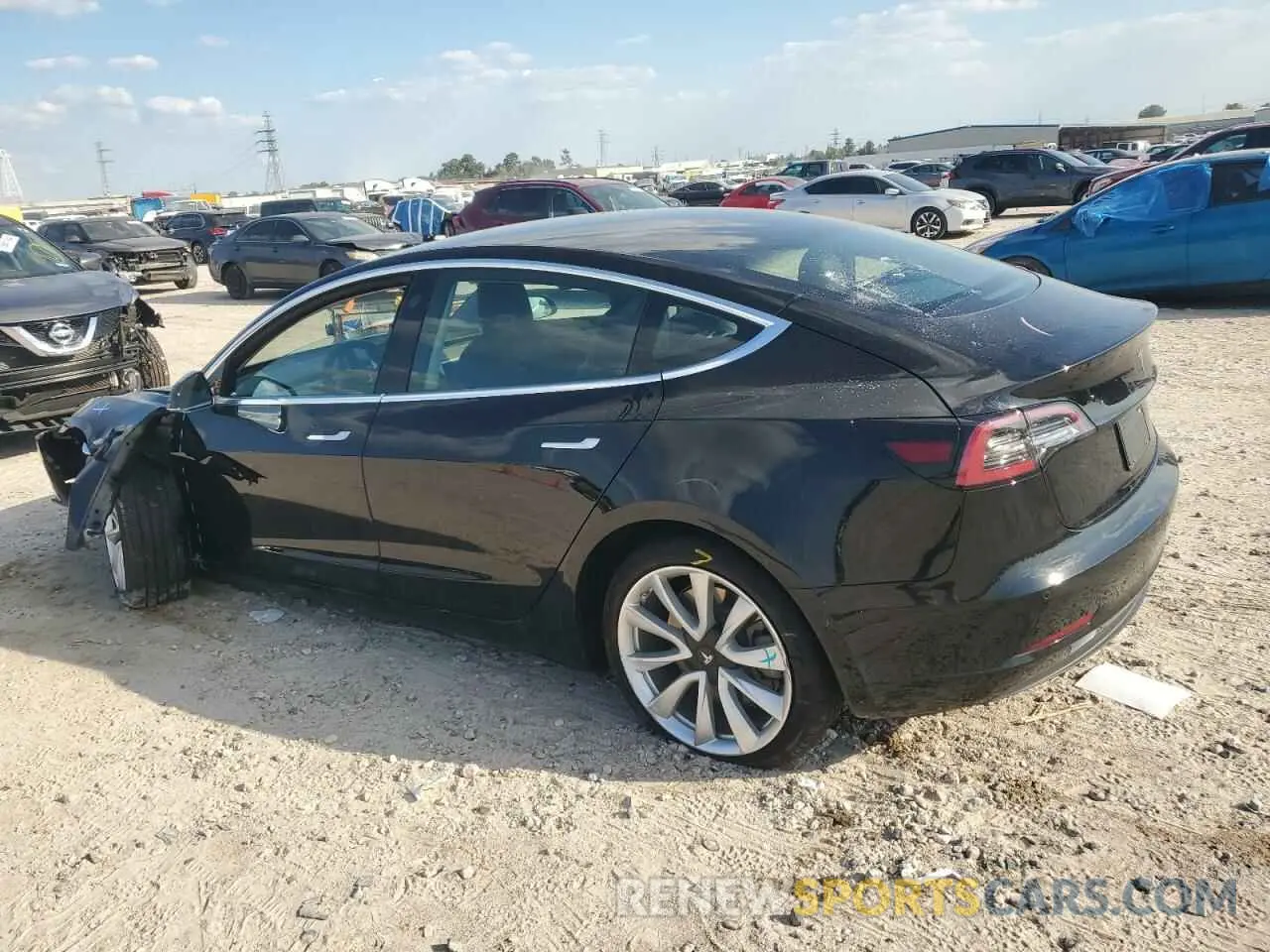 2 fotografías del automóvil dañado 5YJ3E1EA7LF785533 TESLA MODEL 3 2020