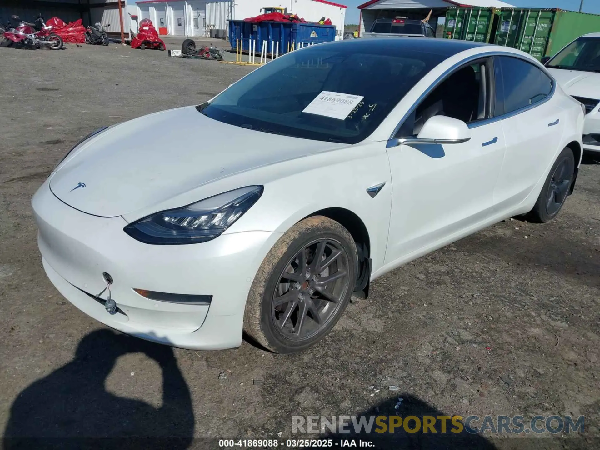 2 fotografías del automóvil dañado 5YJ3E1EA7LF797150 TESLA MODEL 3 2020