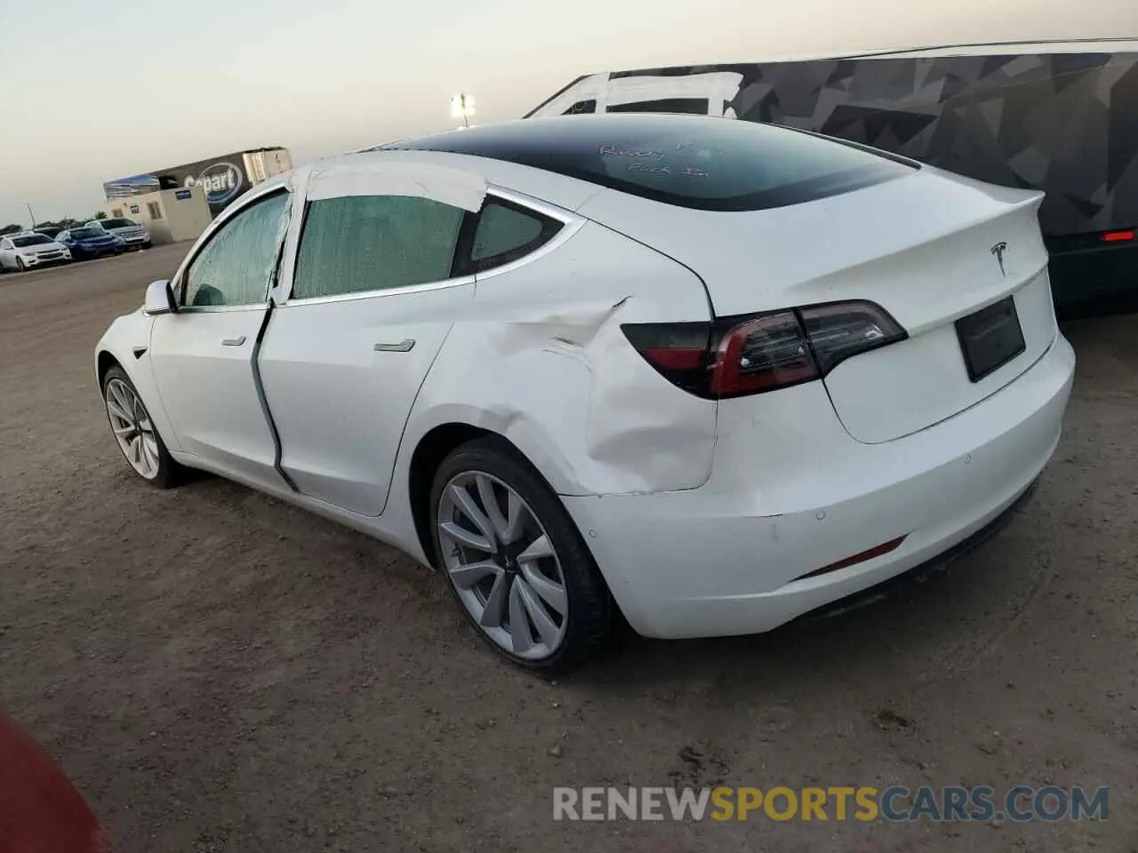 2 fotografías del automóvil dañado 5YJ3E1EA8LF598690 TESLA MODEL 3 2020