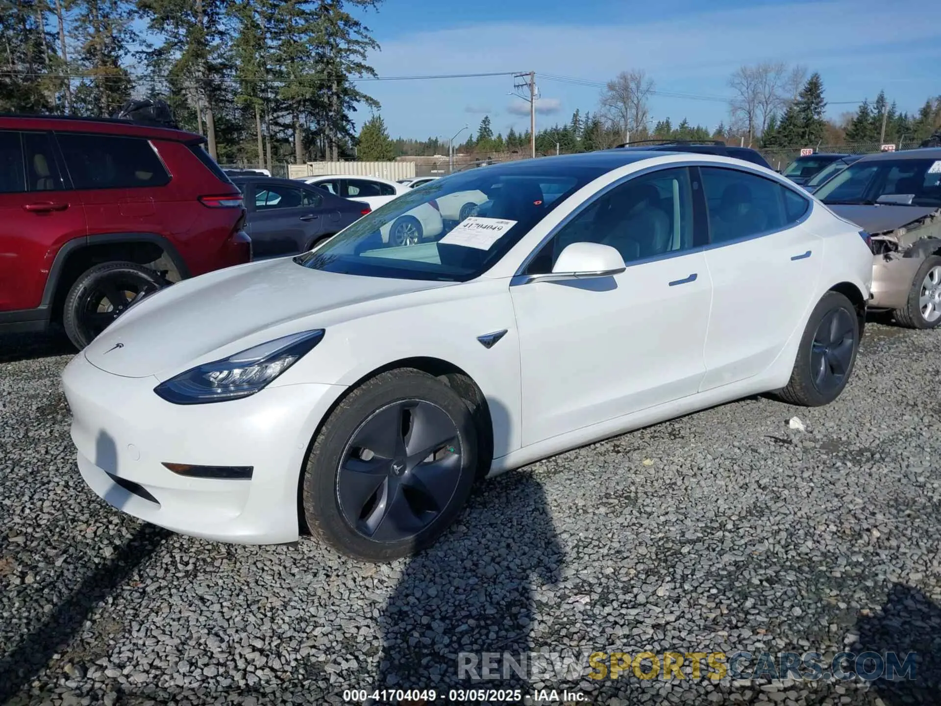 2 fotografías del automóvil dañado 5YJ3E1EA8LF612586 TESLA MODEL 3 2020