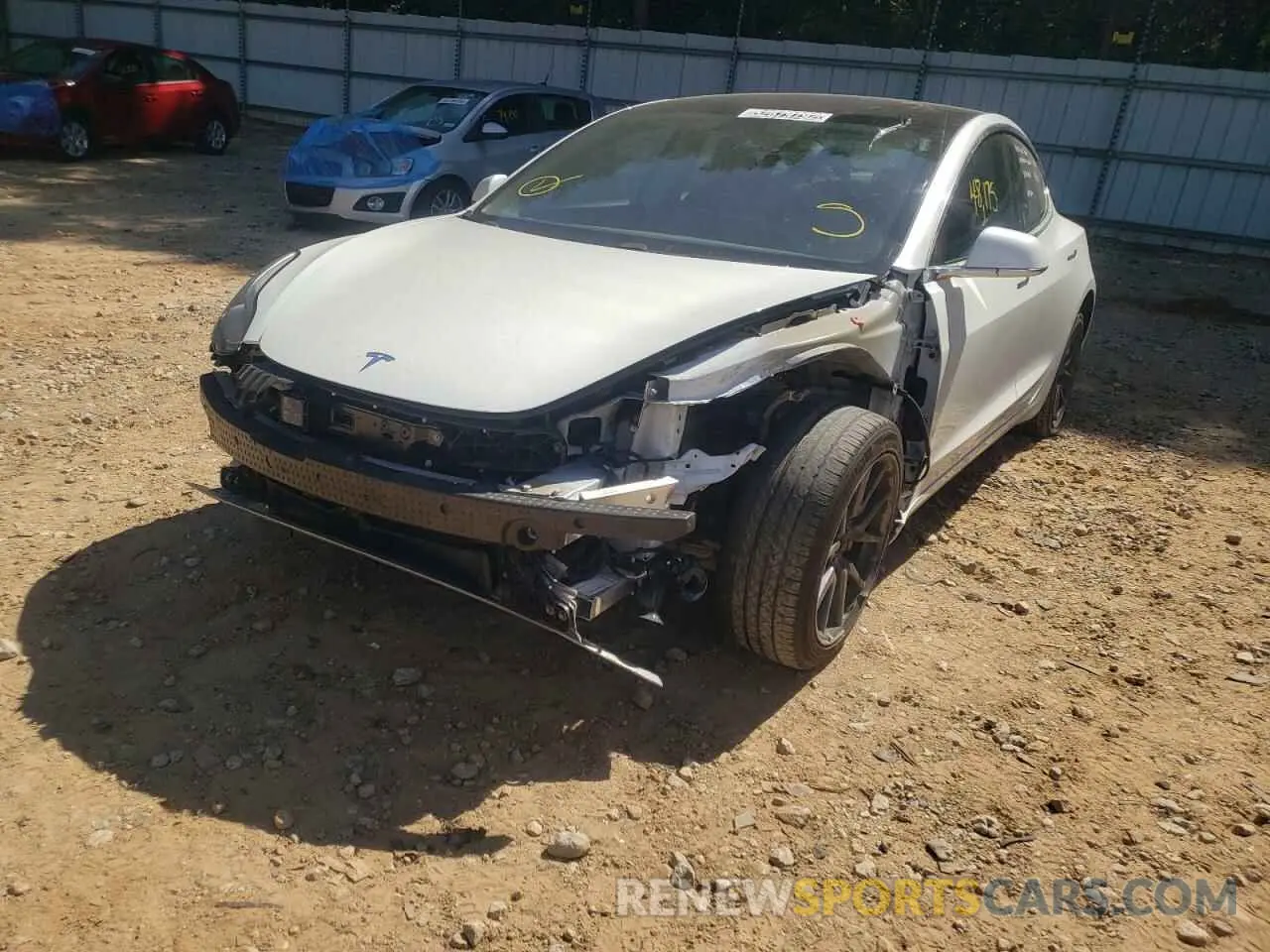2 fotografías del automóvil dañado 5YJ3E1EA8LF659634 TESLA MODEL 3 2020