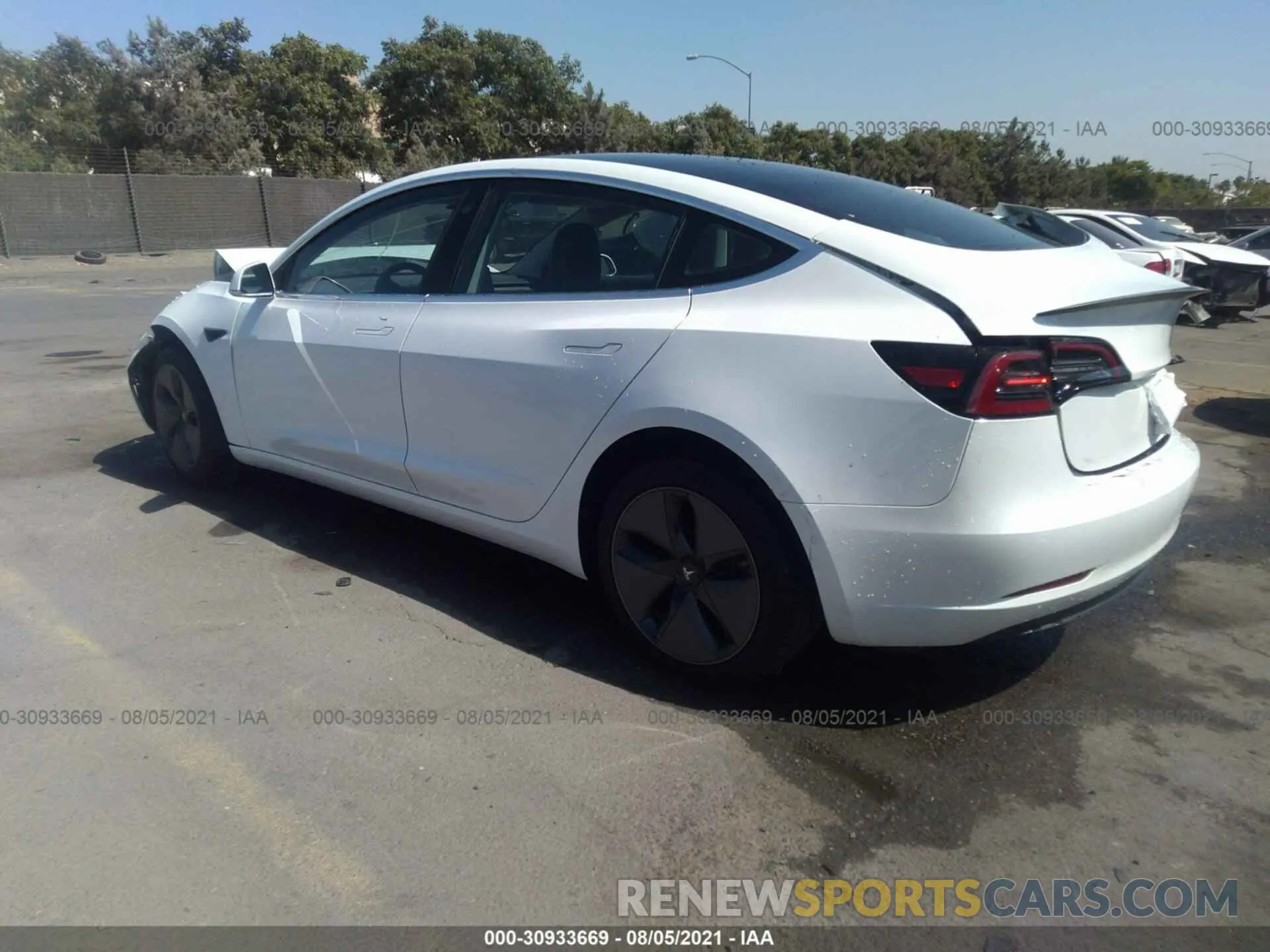 3 fotografías del automóvil dañado 5YJ3E1EA8LF660542 TESLA MODEL 3 2020