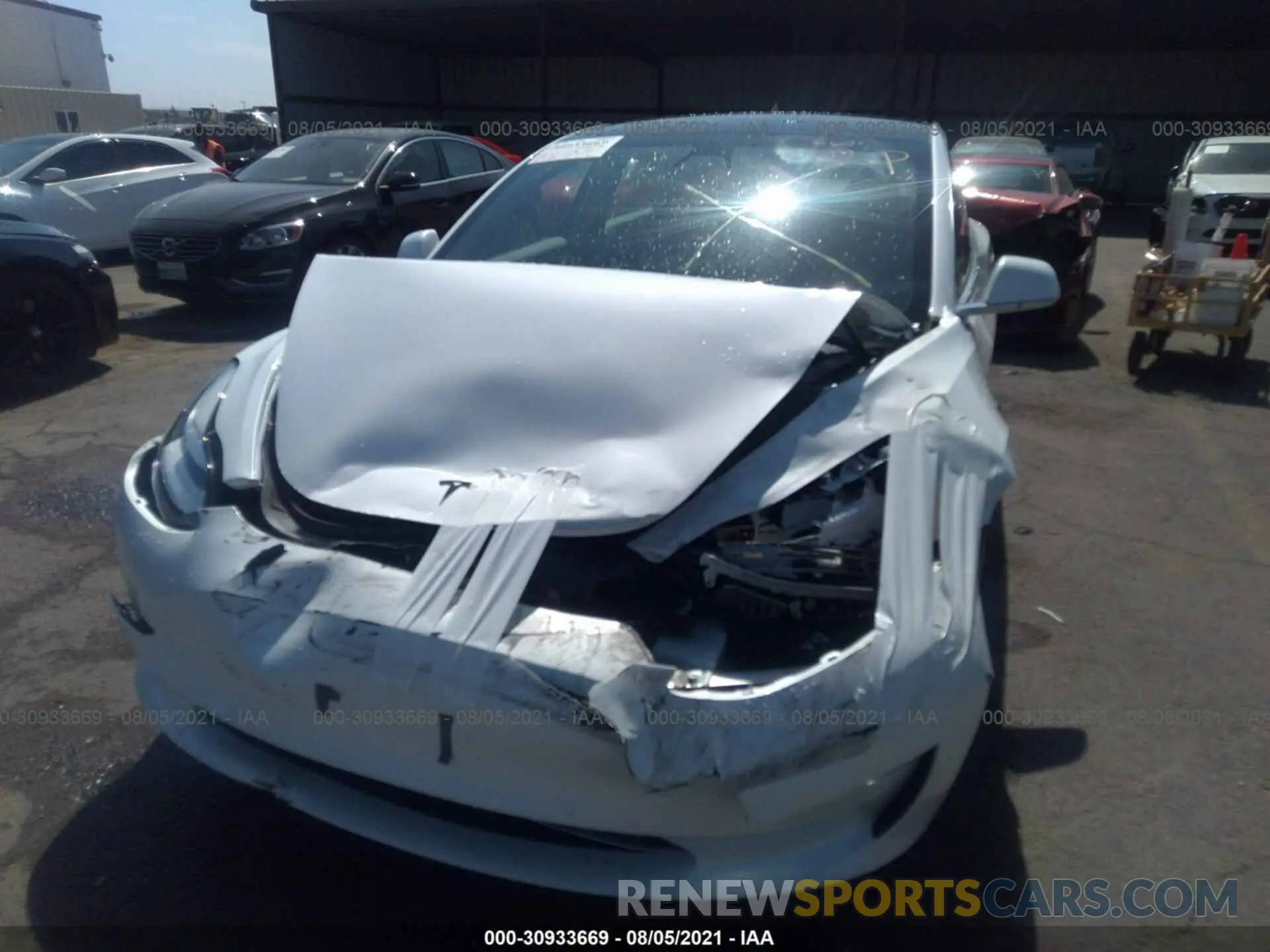6 fotografías del automóvil dañado 5YJ3E1EA8LF660542 TESLA MODEL 3 2020