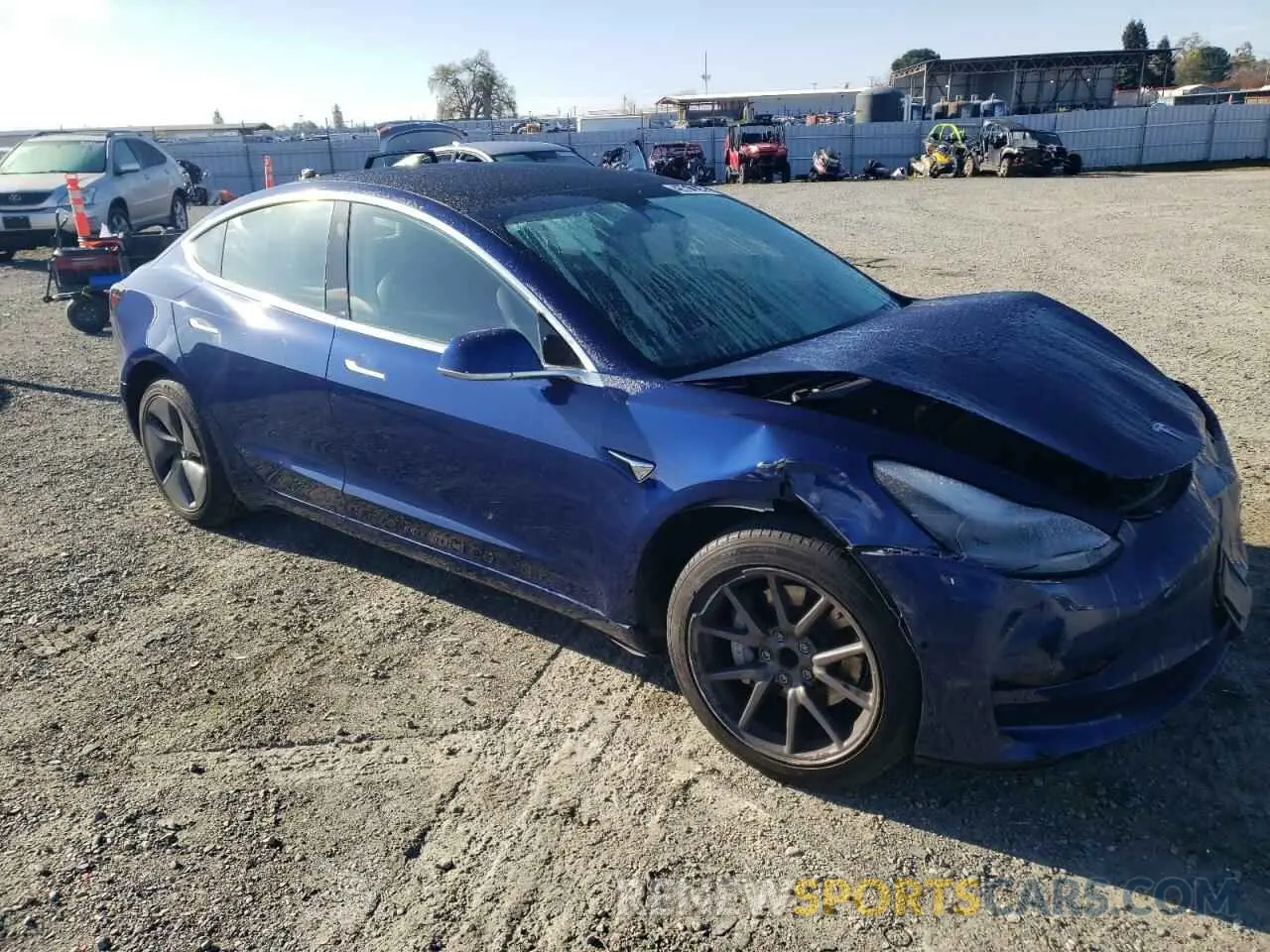 4 fotografías del automóvil dañado 5YJ3E1EA8LF705995 TESLA MODEL 3 2020