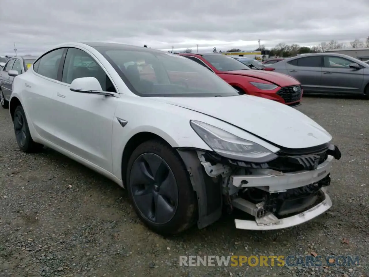 4 fotografías del automóvil dañado 5YJ3E1EA8LF706323 TESLA MODEL 3 2020