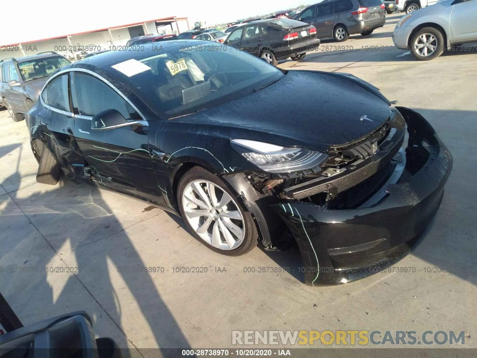 1 fotografías del automóvil dañado 5YJ3E1EA8LF737877 TESLA MODEL 3 2020