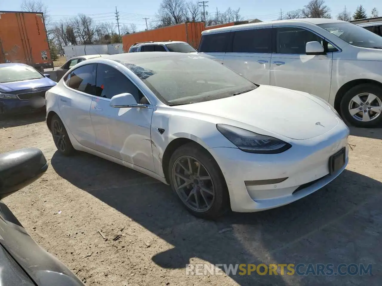 4 fotografías del automóvil dañado 5YJ3E1EA8LF743985 TESLA MODEL 3 2020
