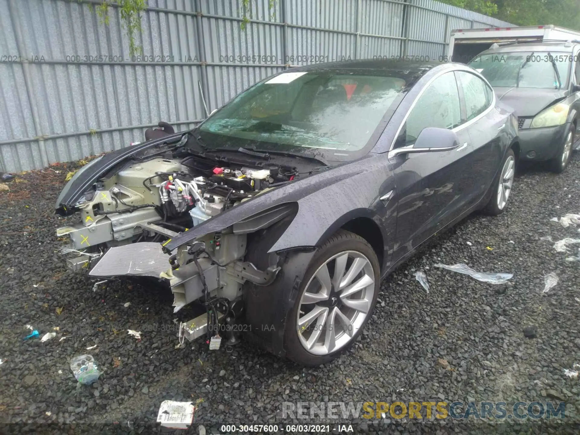 2 fotografías del automóvil dañado 5YJ3E1EA8LF783774 TESLA MODEL 3 2020