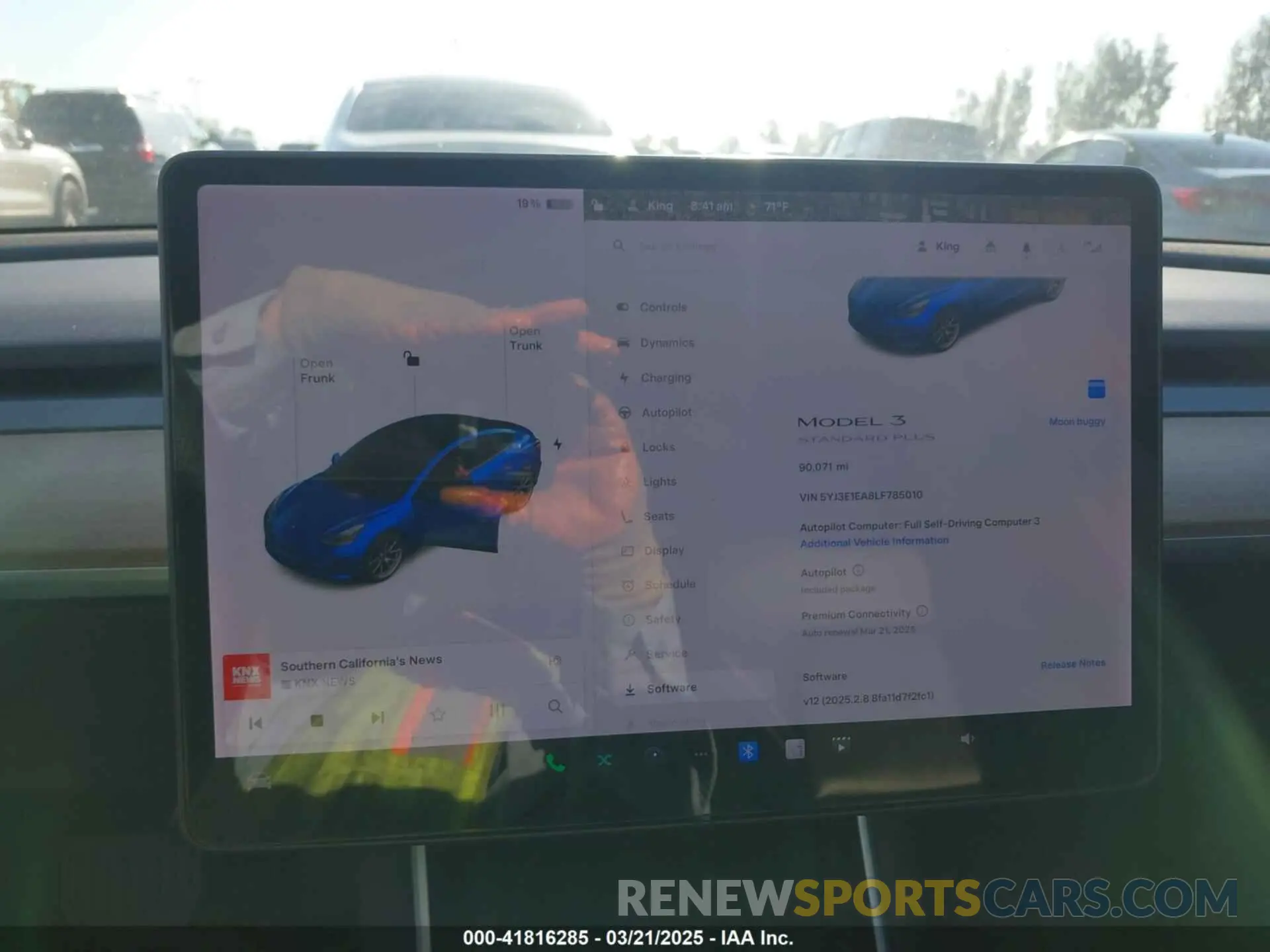 18 fotografías del automóvil dañado 5YJ3E1EA8LF785010 TESLA MODEL 3 2020