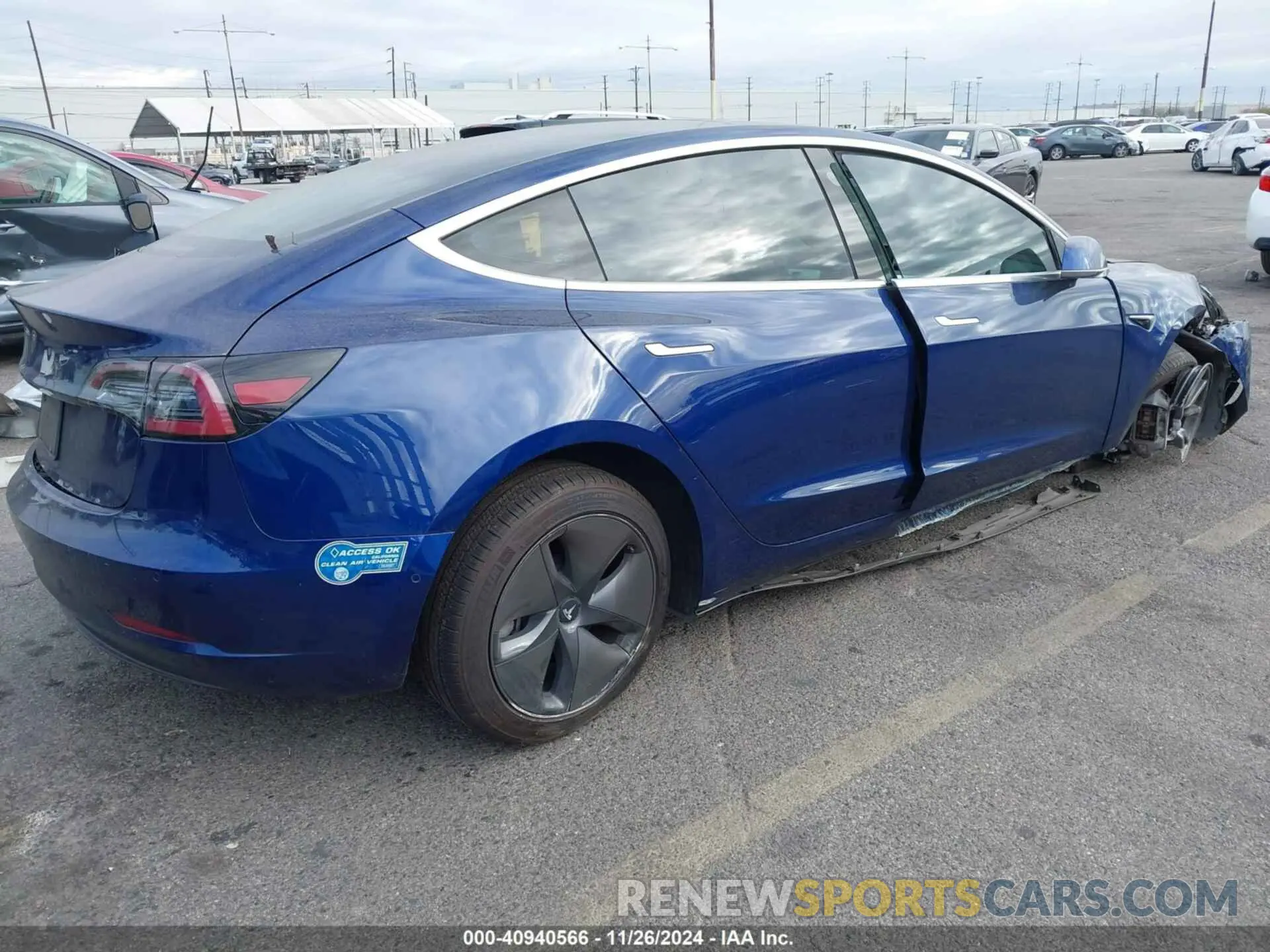 4 fotografías del automóvil dañado 5YJ3E1EA8LF804929 TESLA MODEL 3 2020