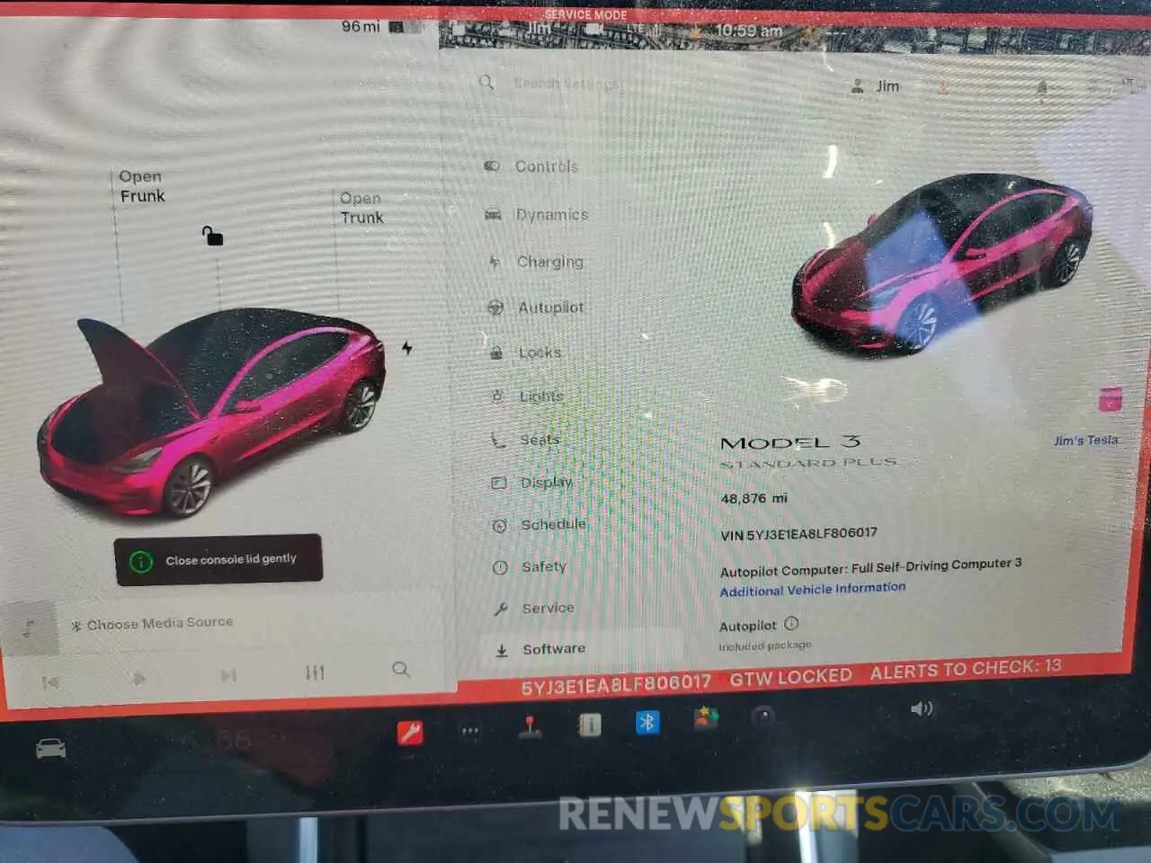 9 fotografías del automóvil dañado 5YJ3E1EA8LF806017 TESLA MODEL 3 2020