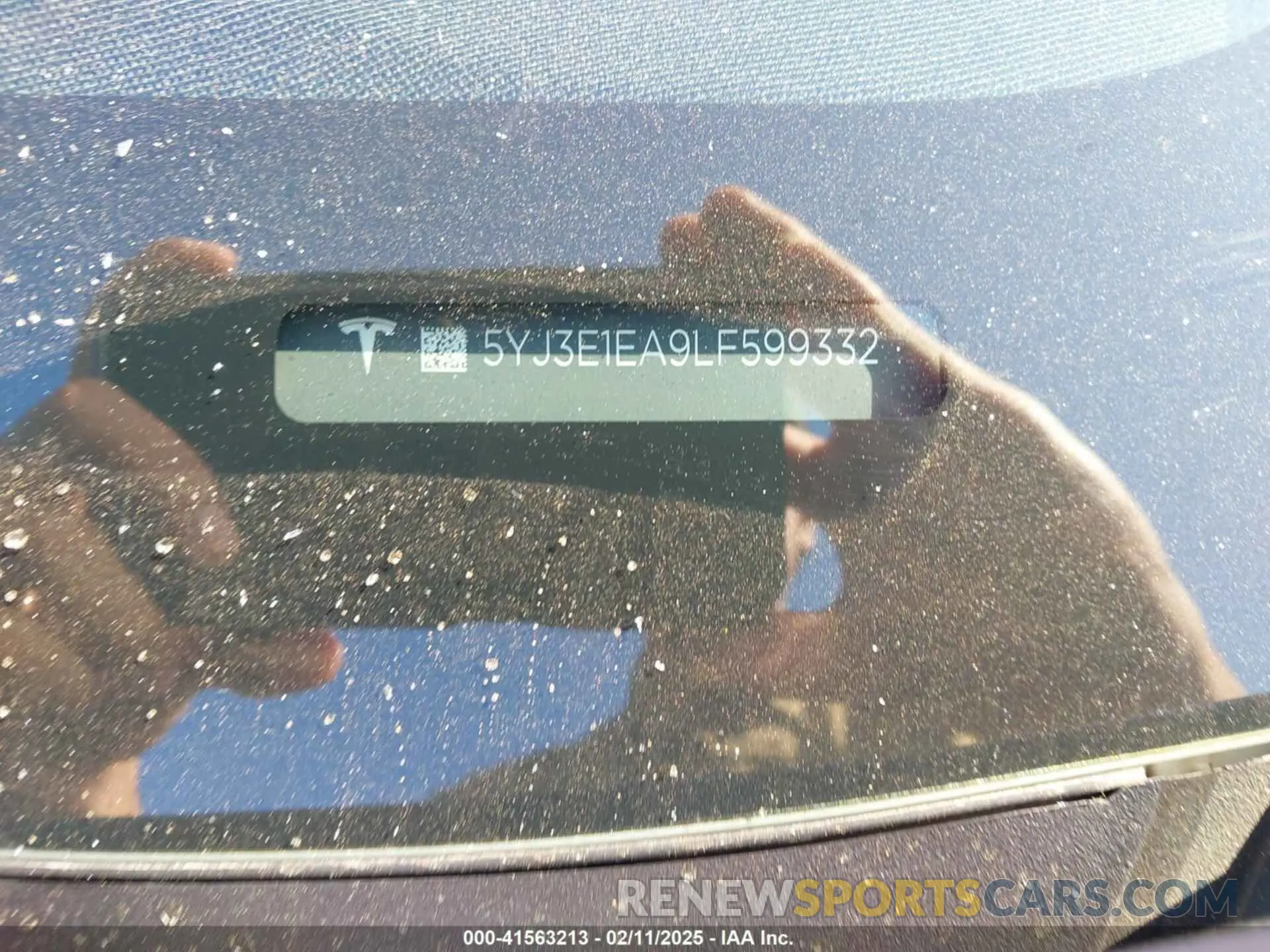 9 fotografías del automóvil dañado 5YJ3E1EA9LF599332 TESLA MODEL 3 2020