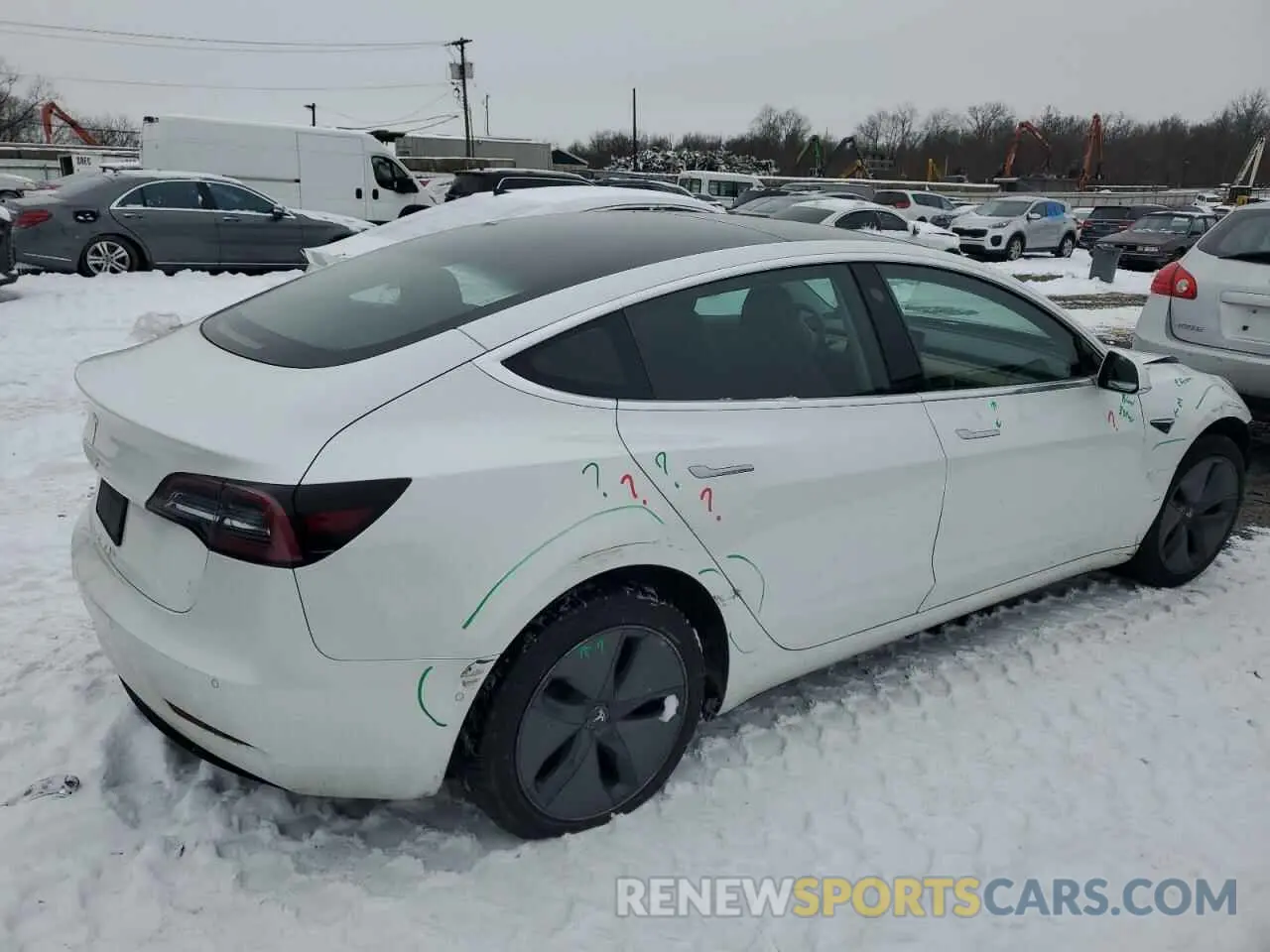 3 fotografías del automóvil dañado 5YJ3E1EA9LF613181 TESLA MODEL 3 2020