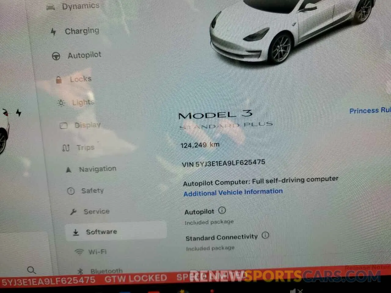 9 fotografías del automóvil dañado 5YJ3E1EA9LF625475 TESLA MODEL 3 2020